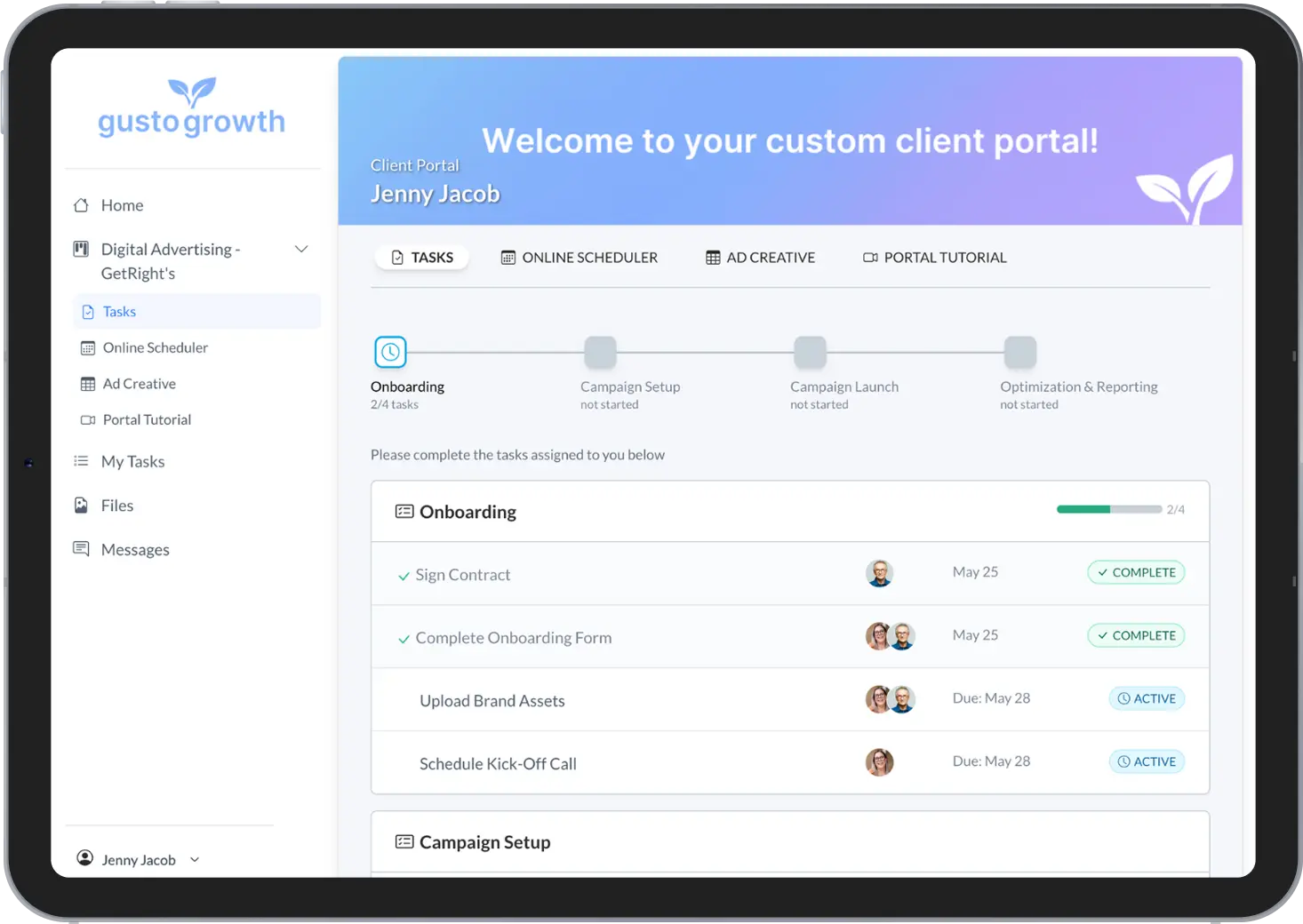 Motion.io client portal