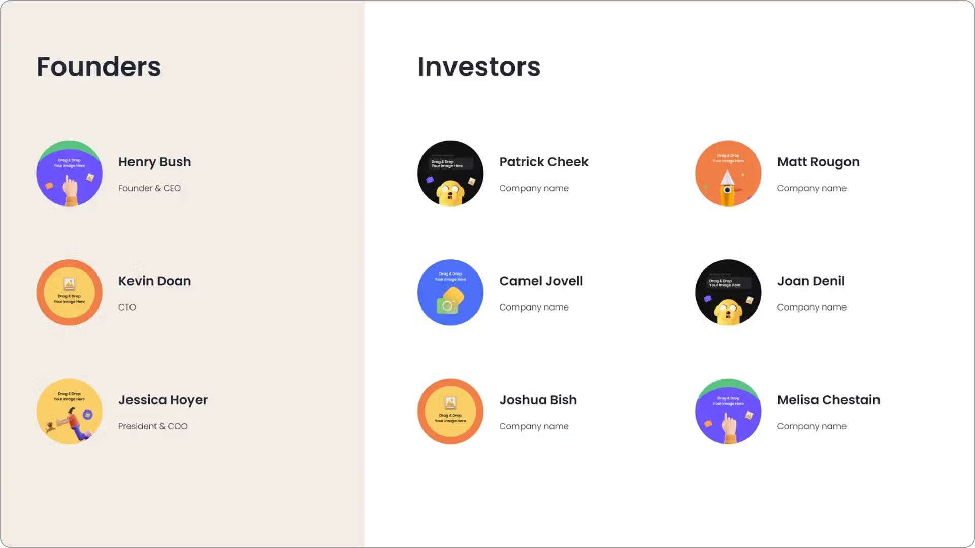 Investor pitch deck for founders