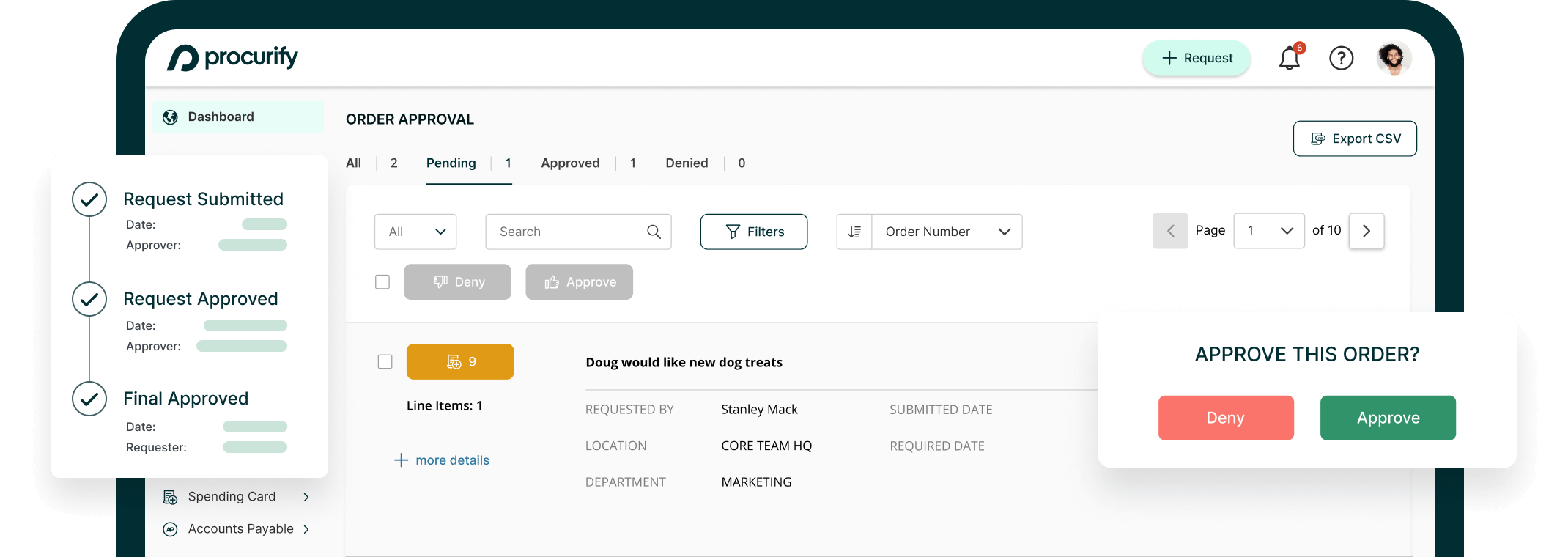 Procurify procurement and spend management system