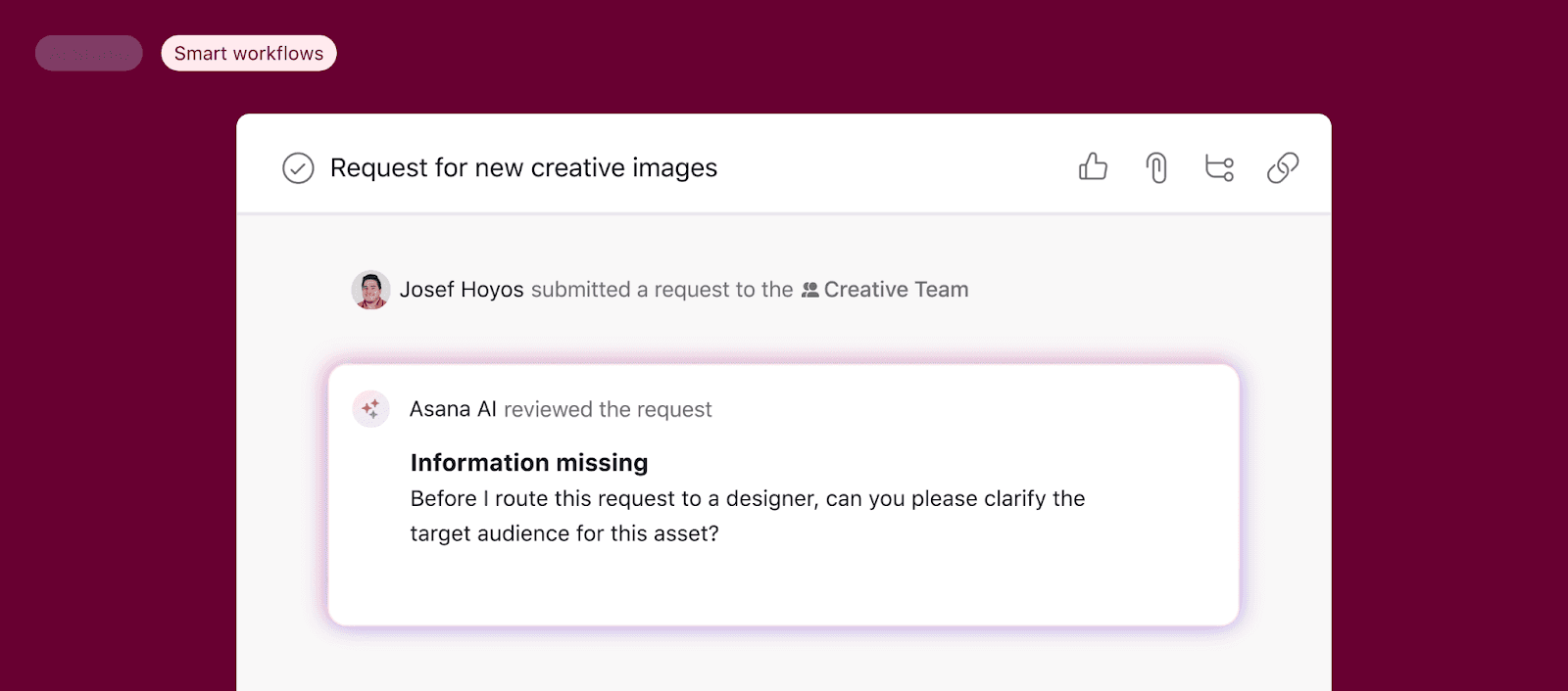 Asana AI for smart workflow