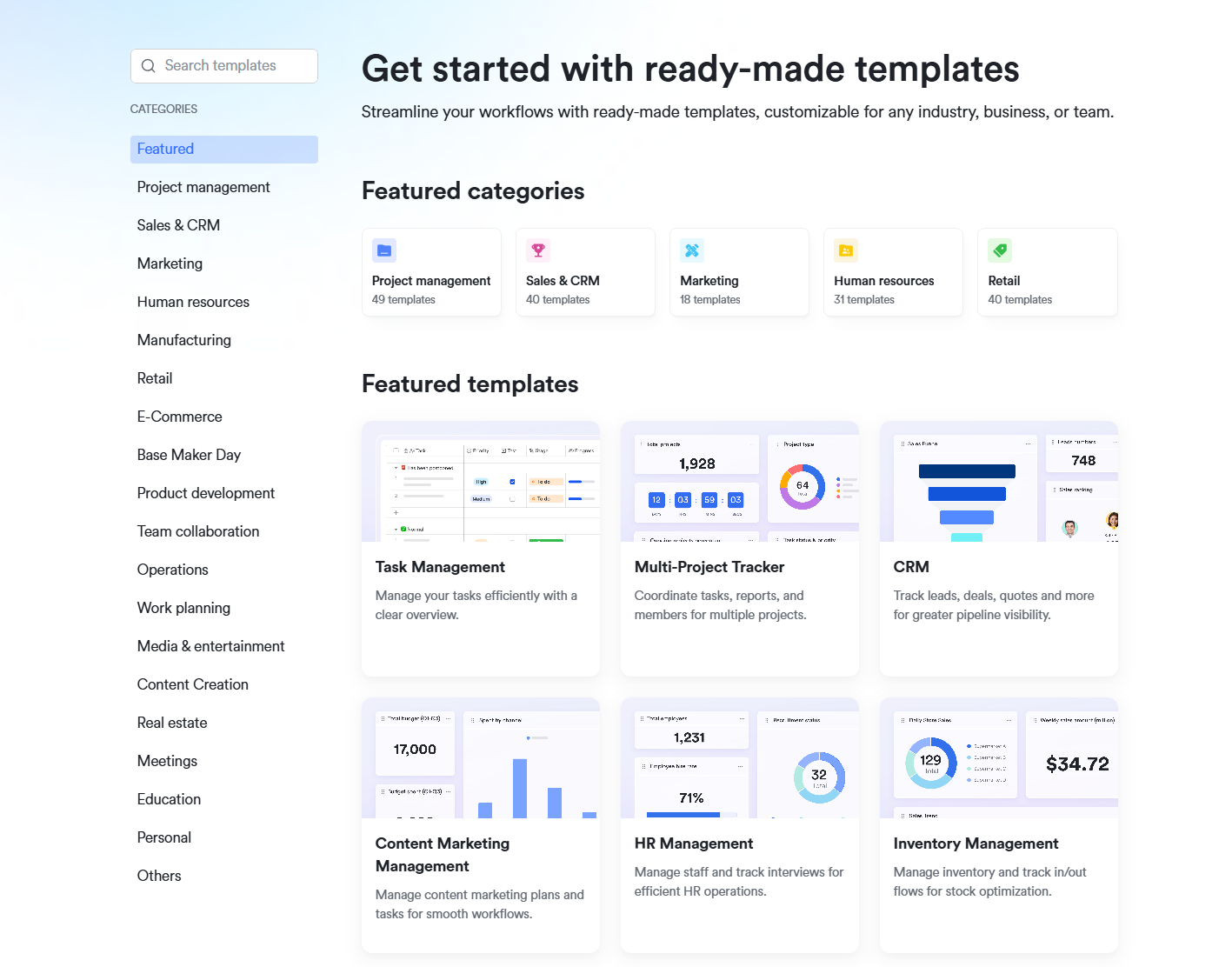 Lark template library
