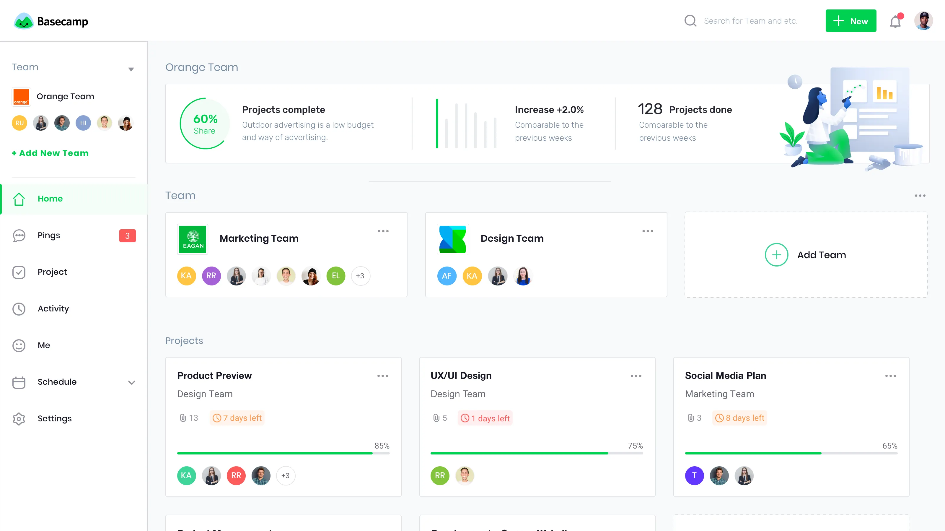 Basecamp enables simple communication and coordination for teams