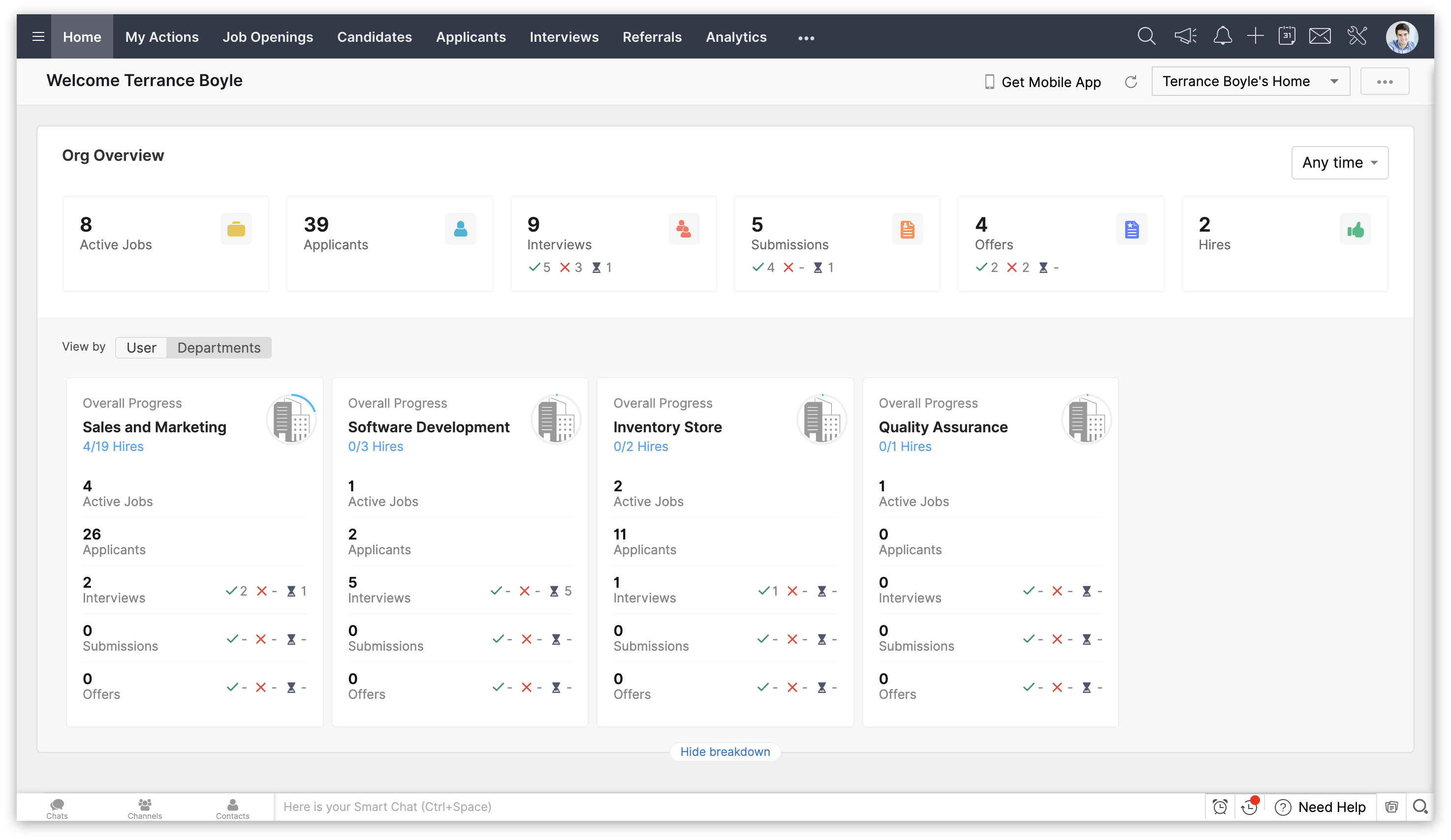 Zoho Recruit is a cloud-based applicant tracking software