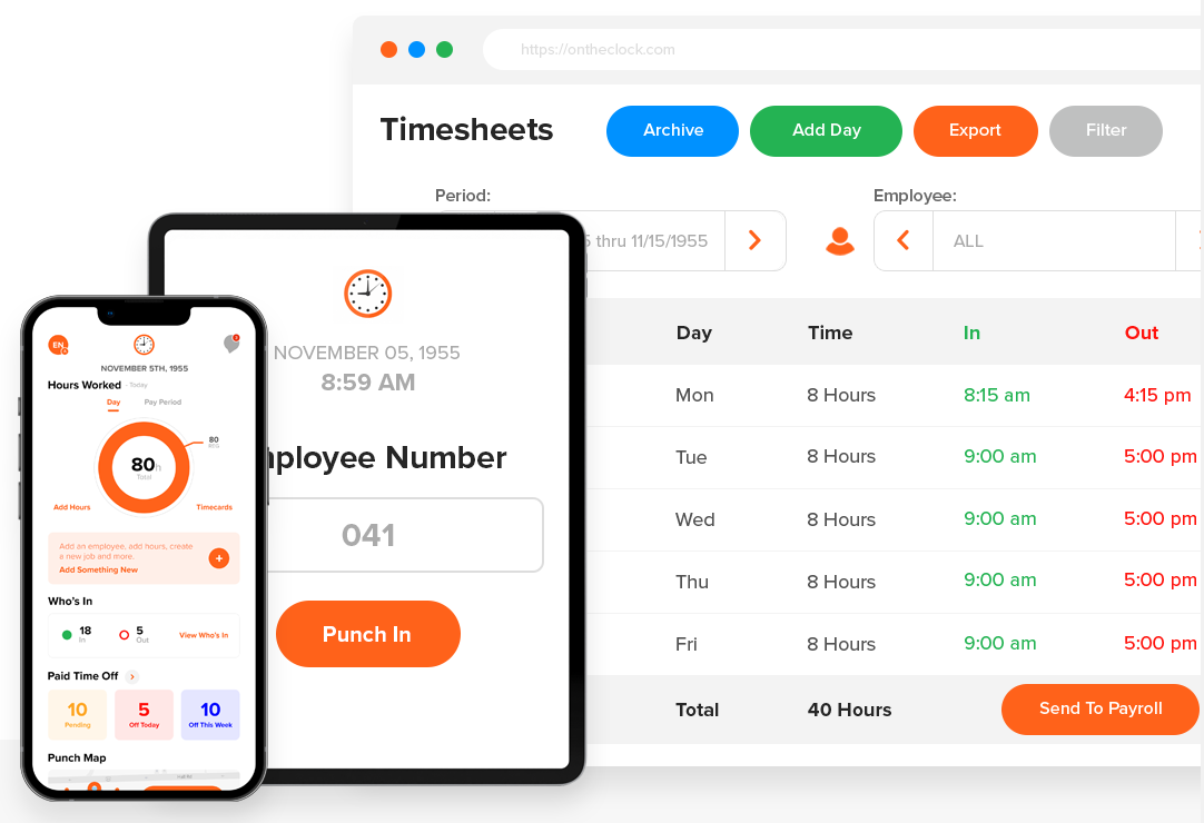 OnTheClock - Time clock software