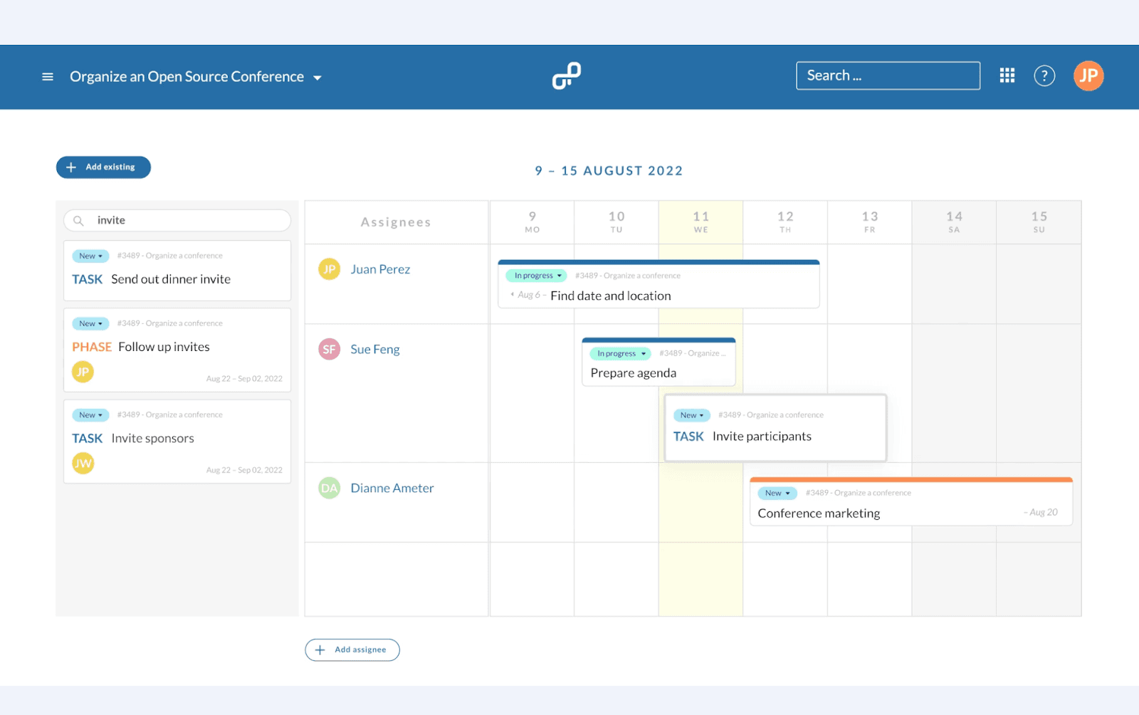 project management in OpenProject