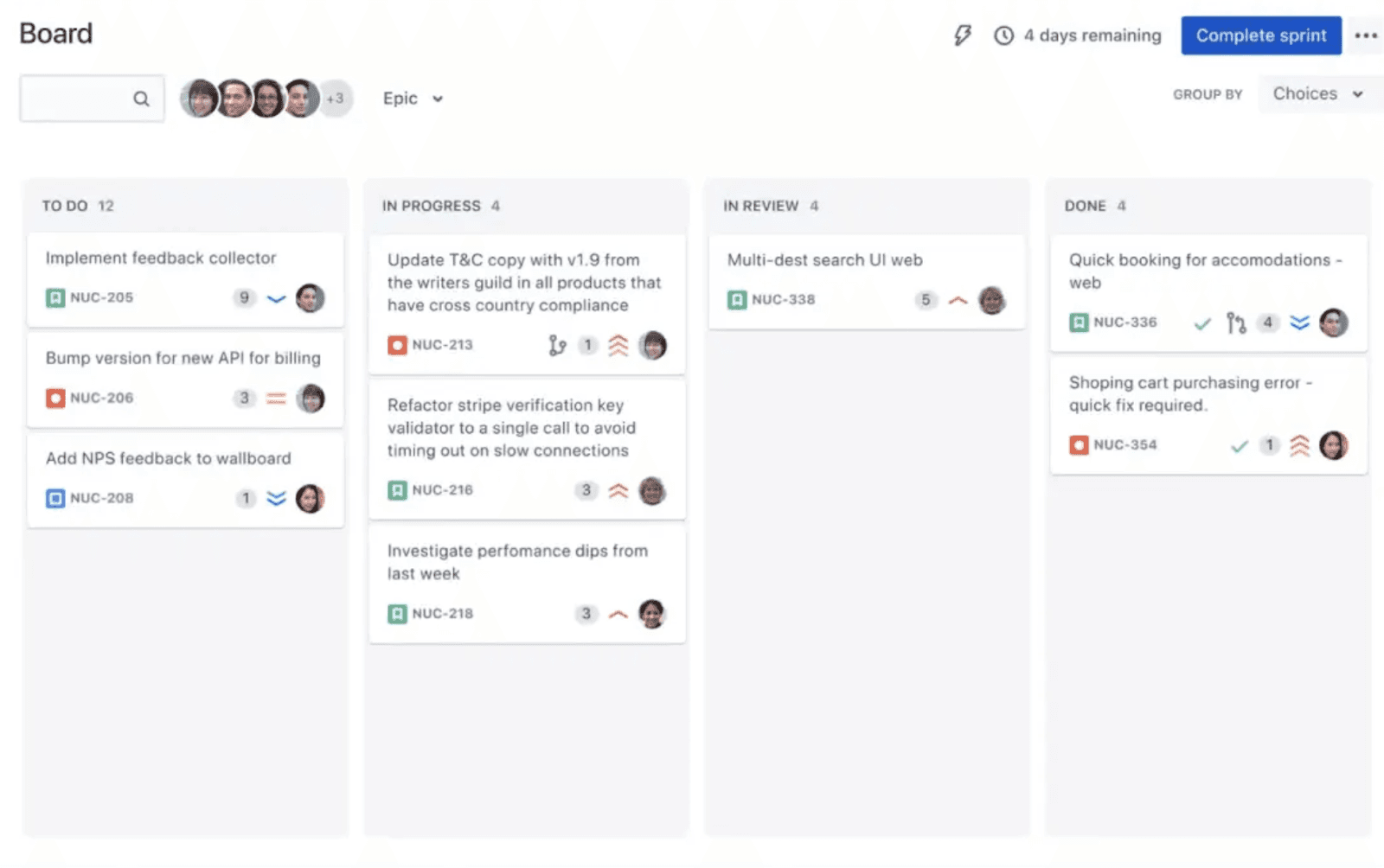 jira user’s interface
