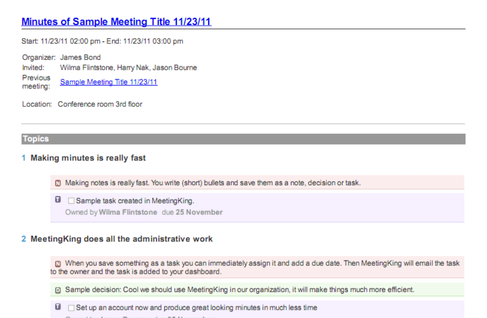 Interface of MeetingKing