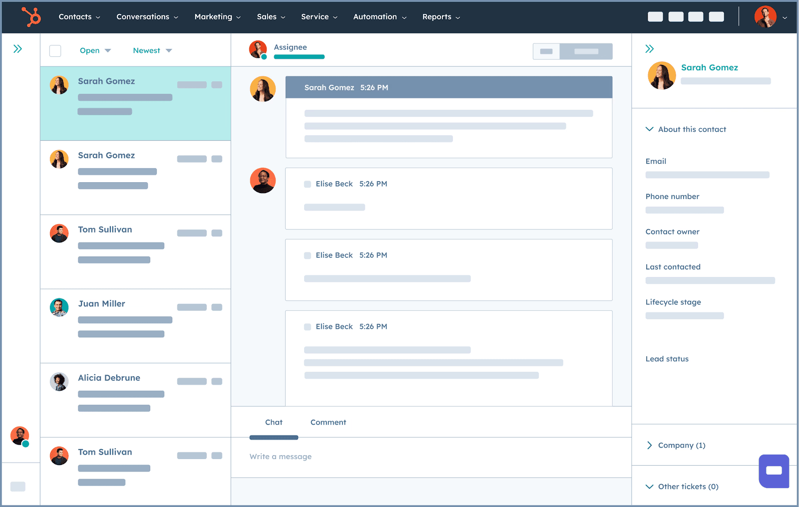 HubSpot CRM is designed to connect marketing and sales processes