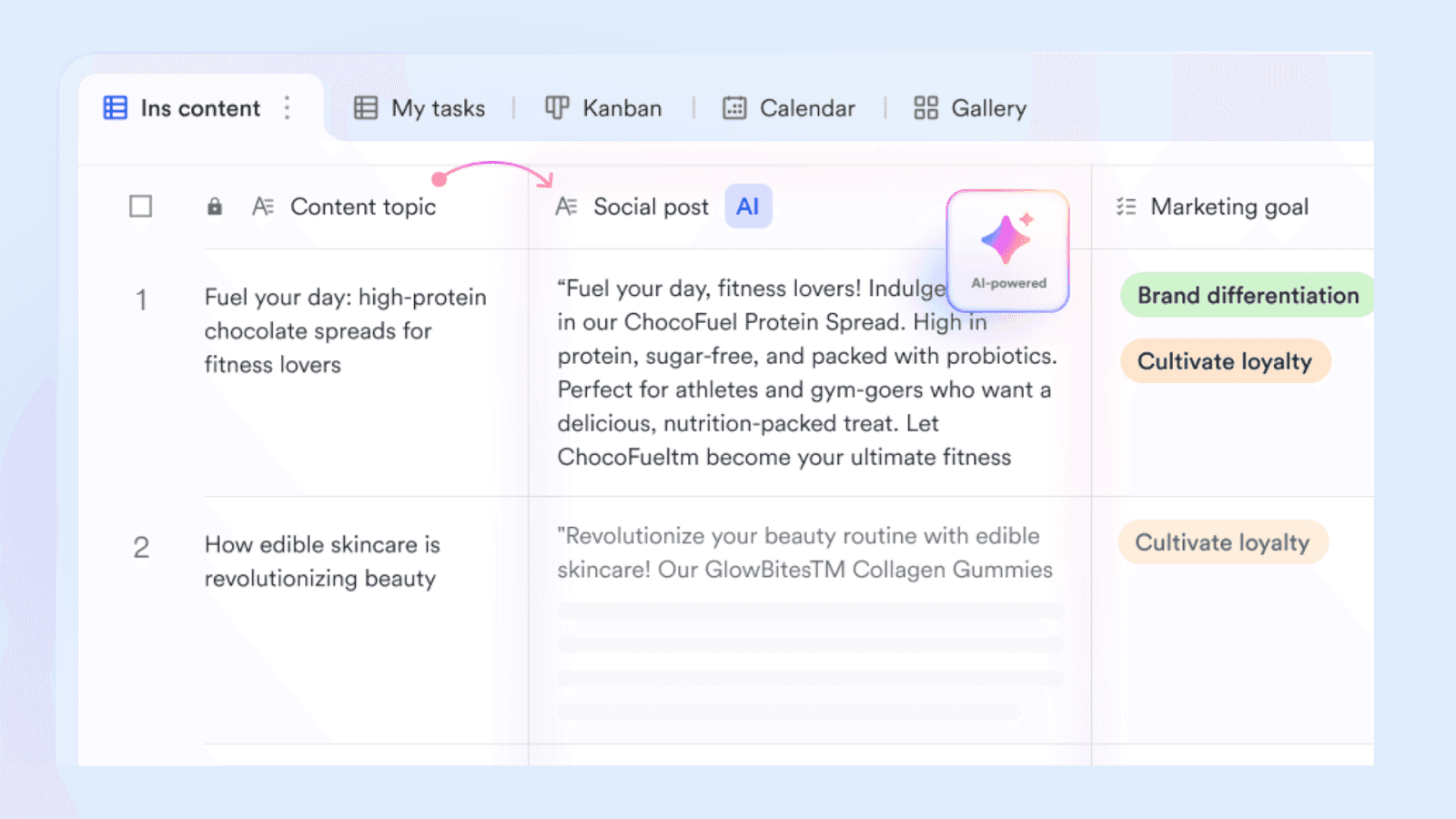 Lark AI-powered content creation supports marketing CRM