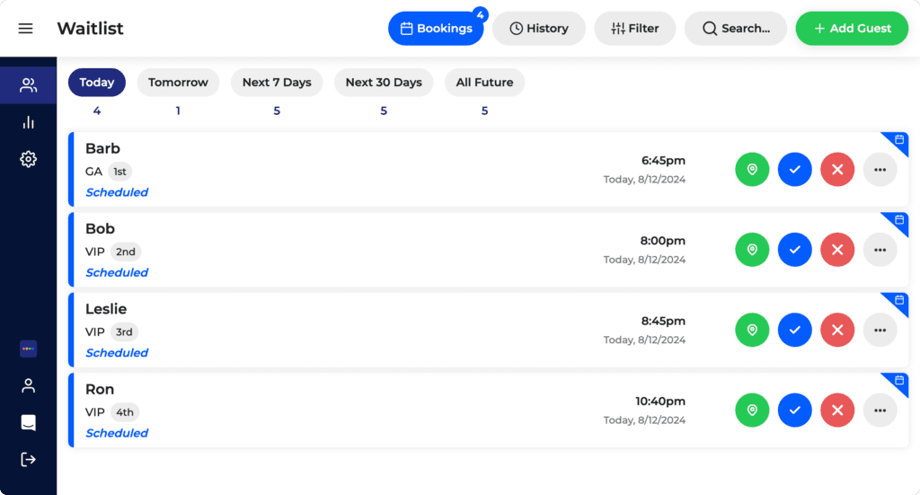 NextMe waitlist management software