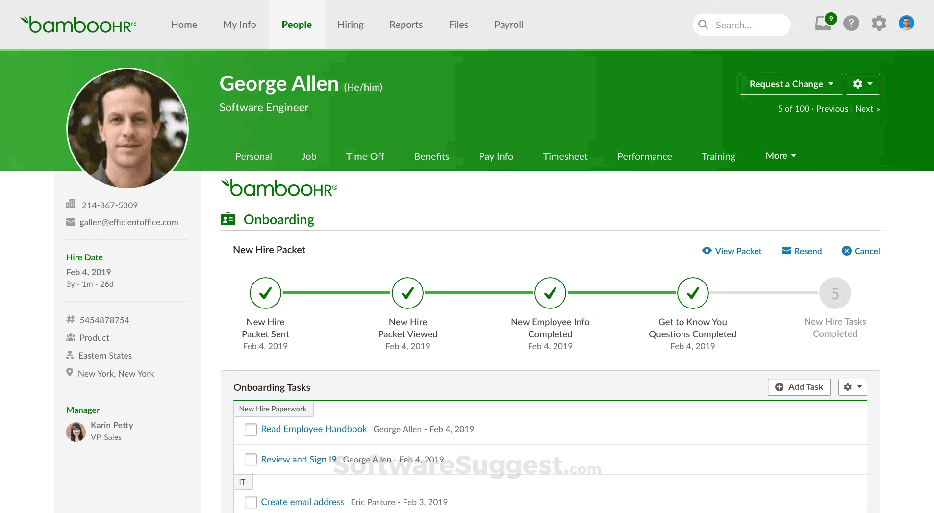 BambooHR HR management and attendance tracking
