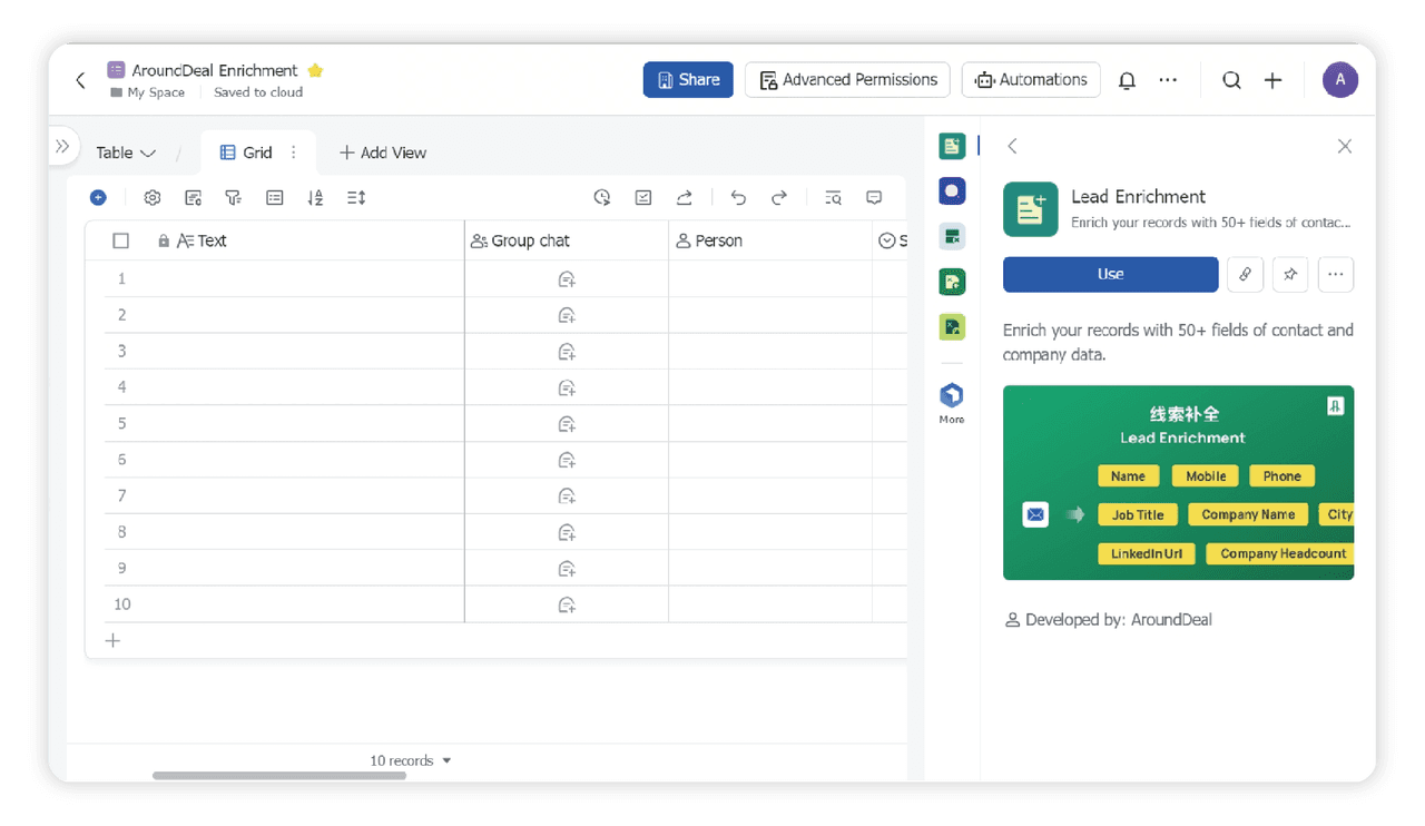 Lead Enrichment Extension