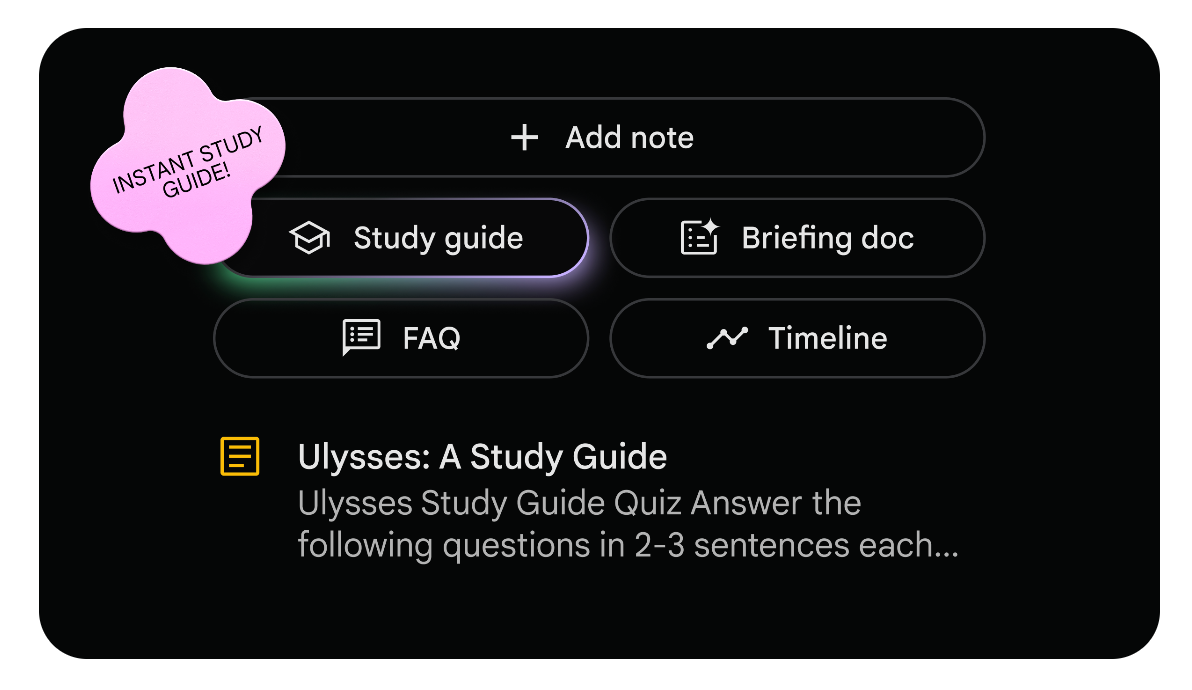 NotebookLM for study guide