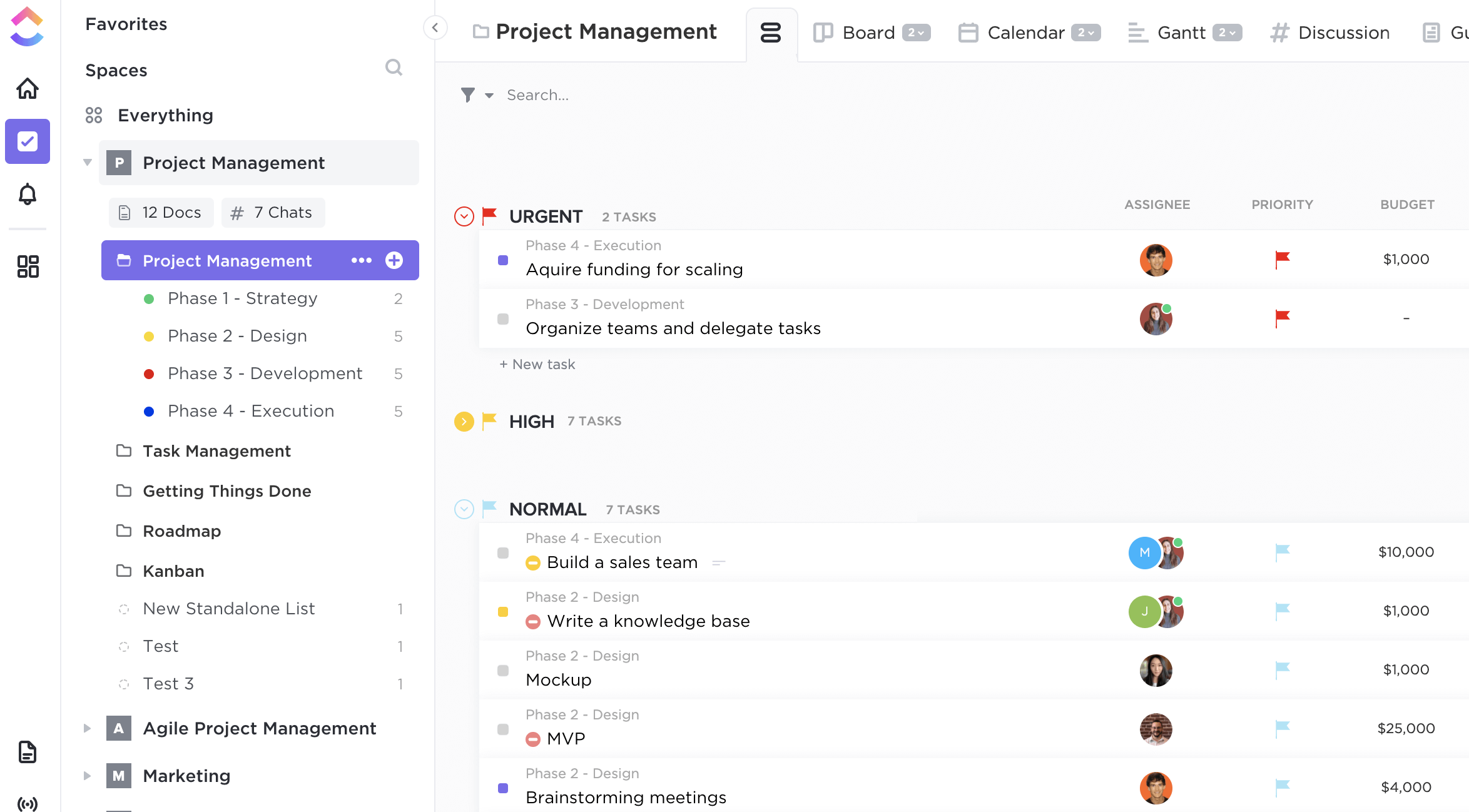 ClickUp lifecycle management software