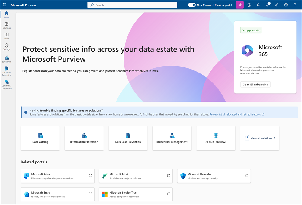 Microsoft Purview: Best for hybrid data governance and compliance