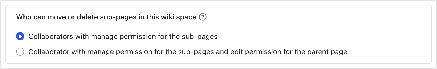 Modify wiki space security settings