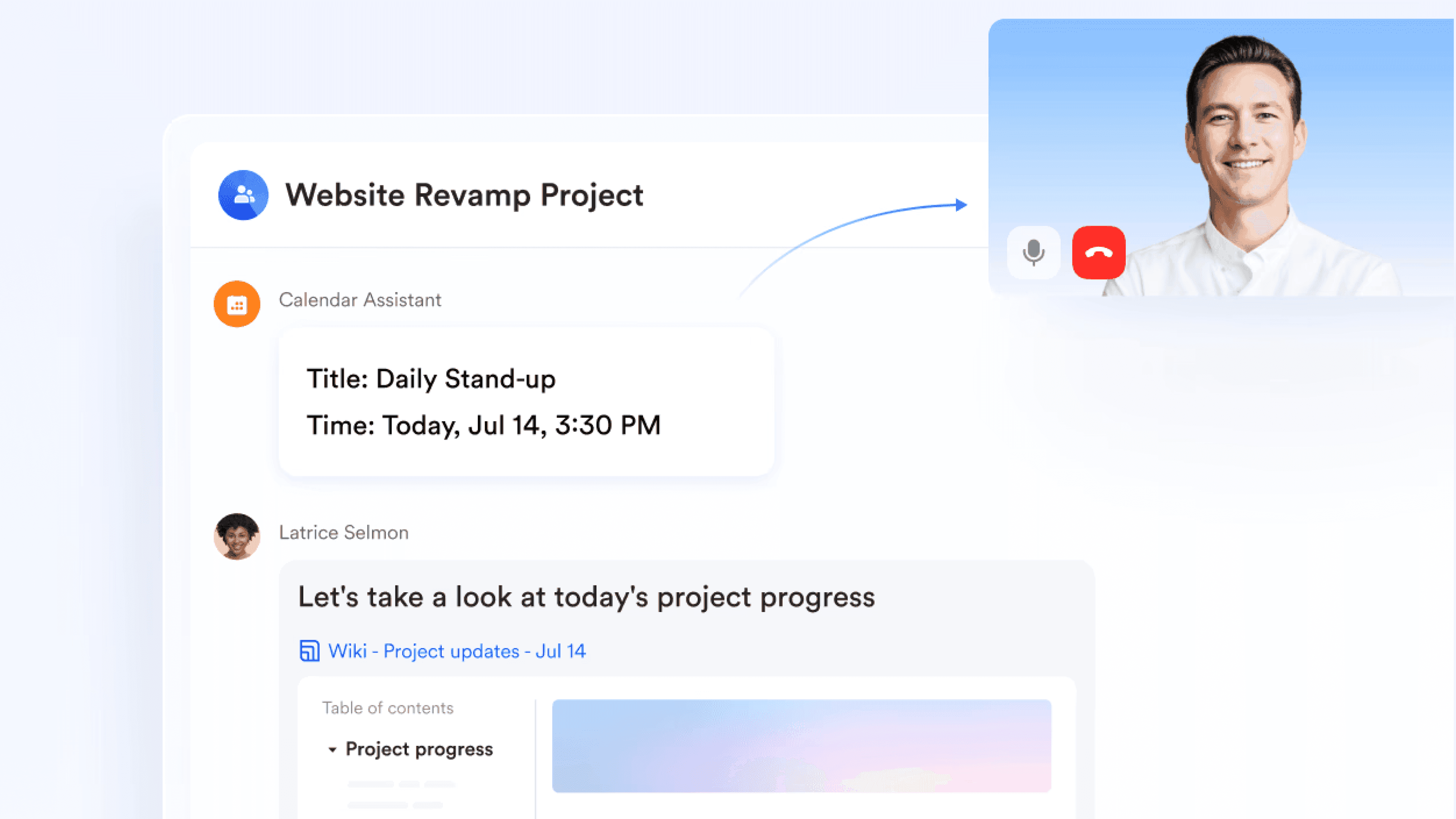 An image showing a project kickoff
