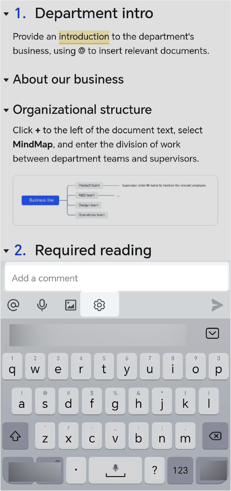 Post private comments in Docs