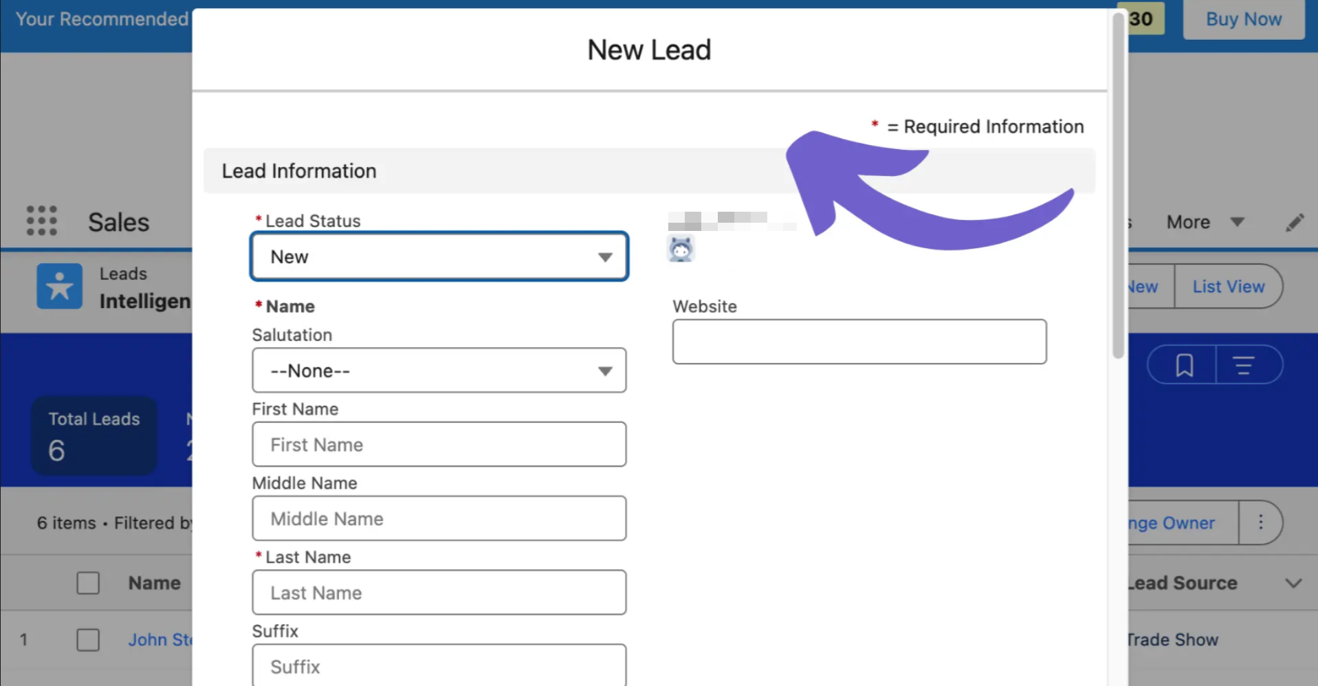 Salesforce lead management
