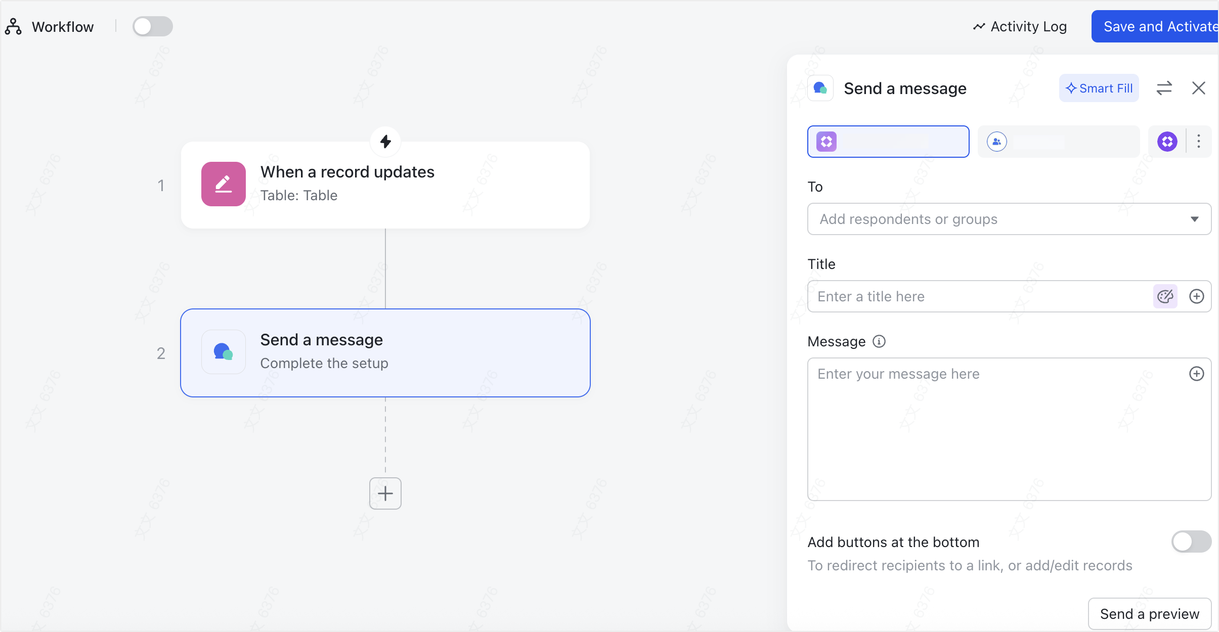 Send messages using Workflow and Automations