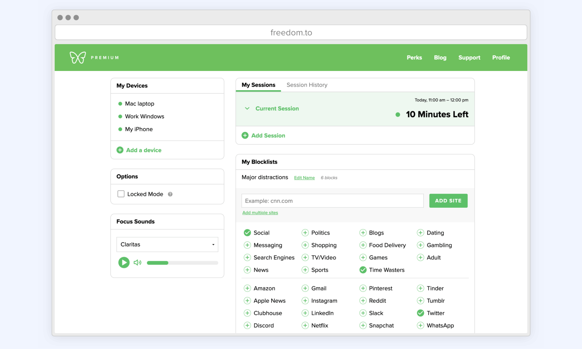 Freedom is a focus-driven managing time app