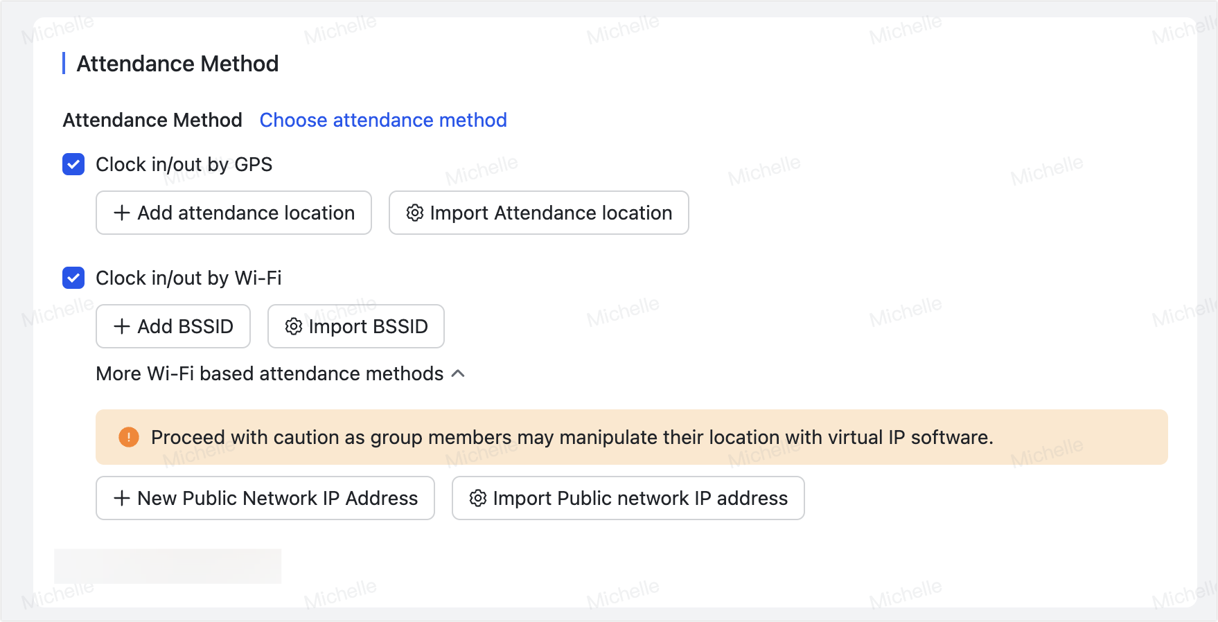 Admin | Set up attendance group
