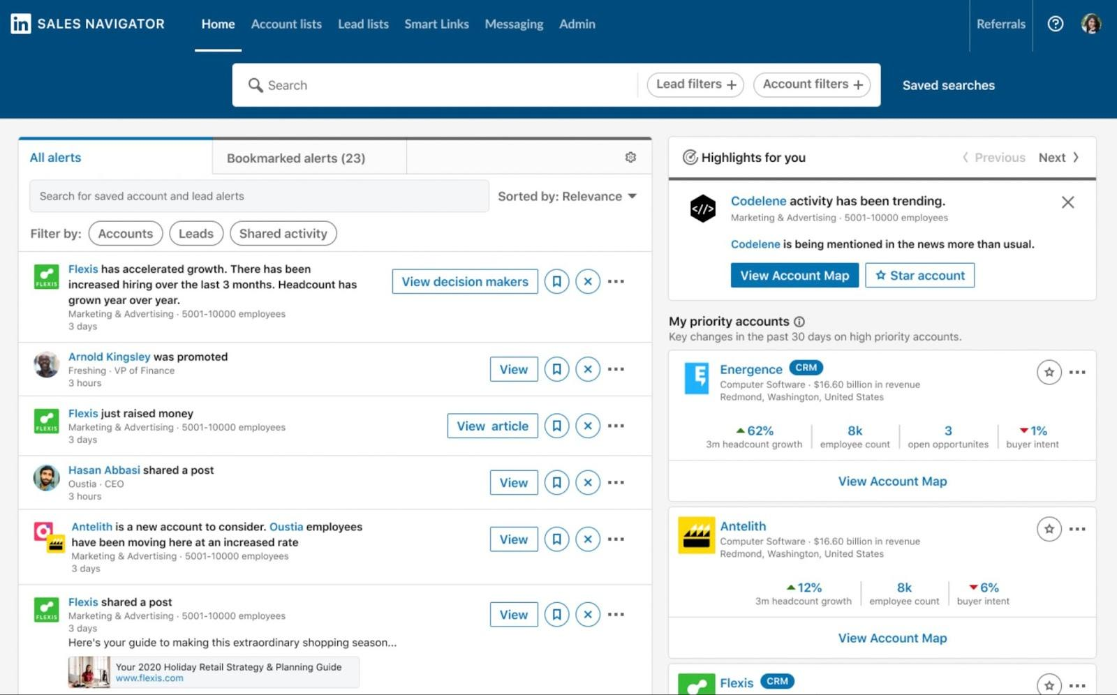 LinkedIn sales platform