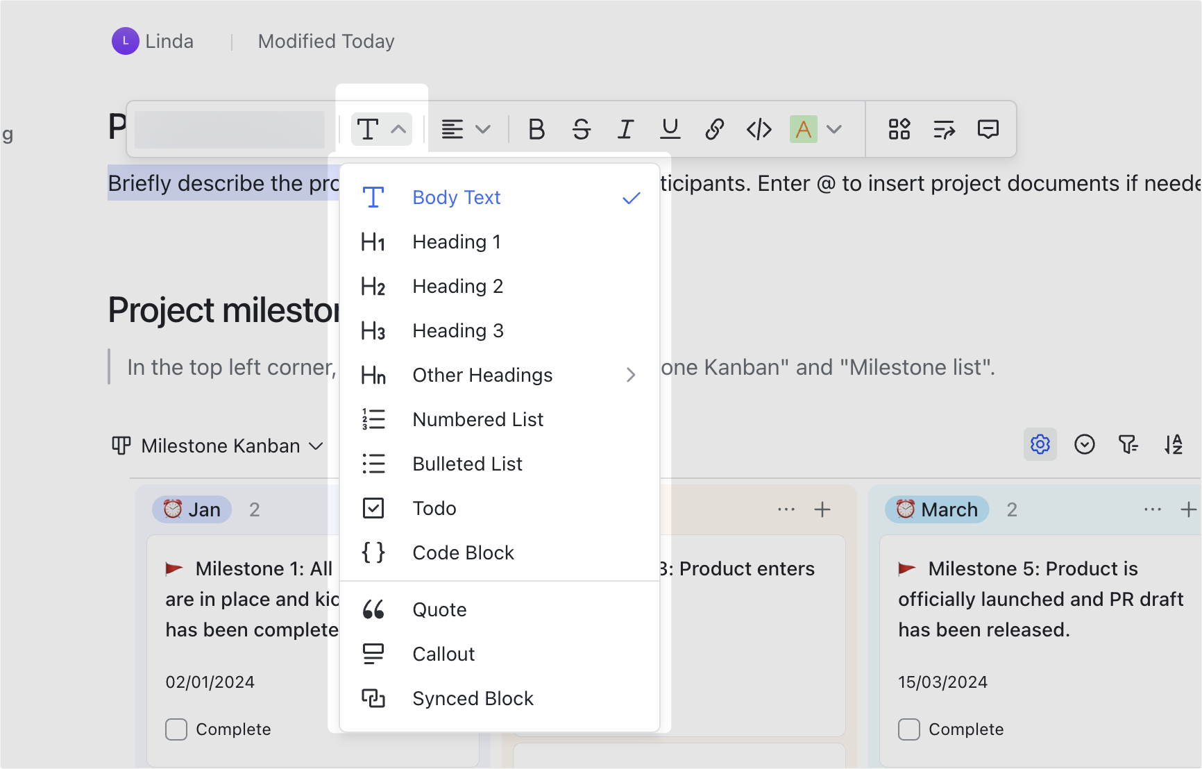Format text in Docs