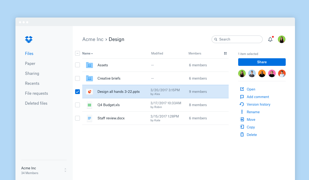 Dropbox business as the treamlined solution for digital content