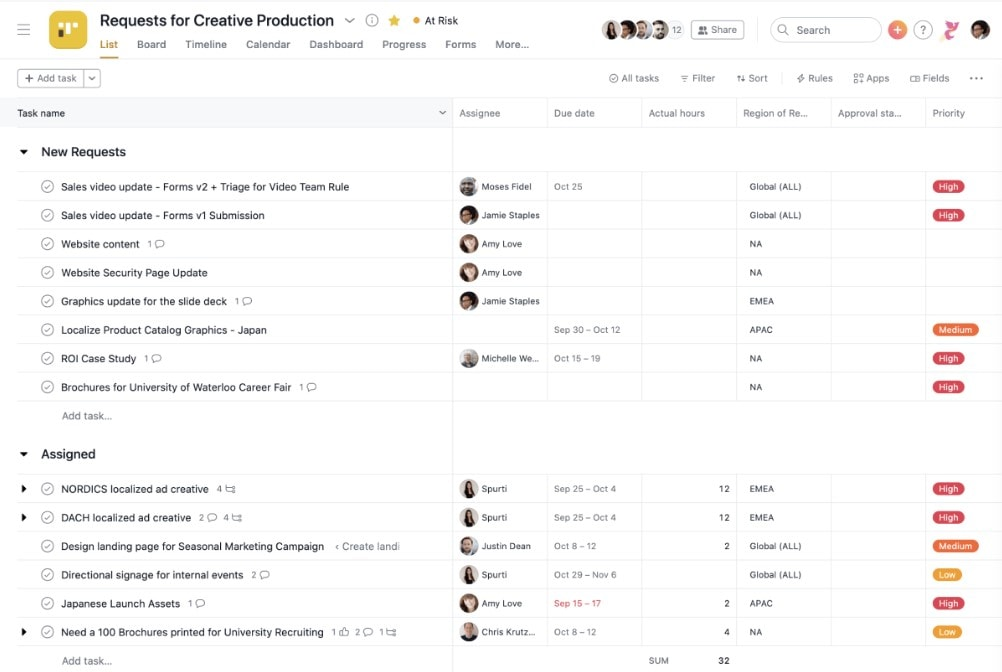 Asana client portal