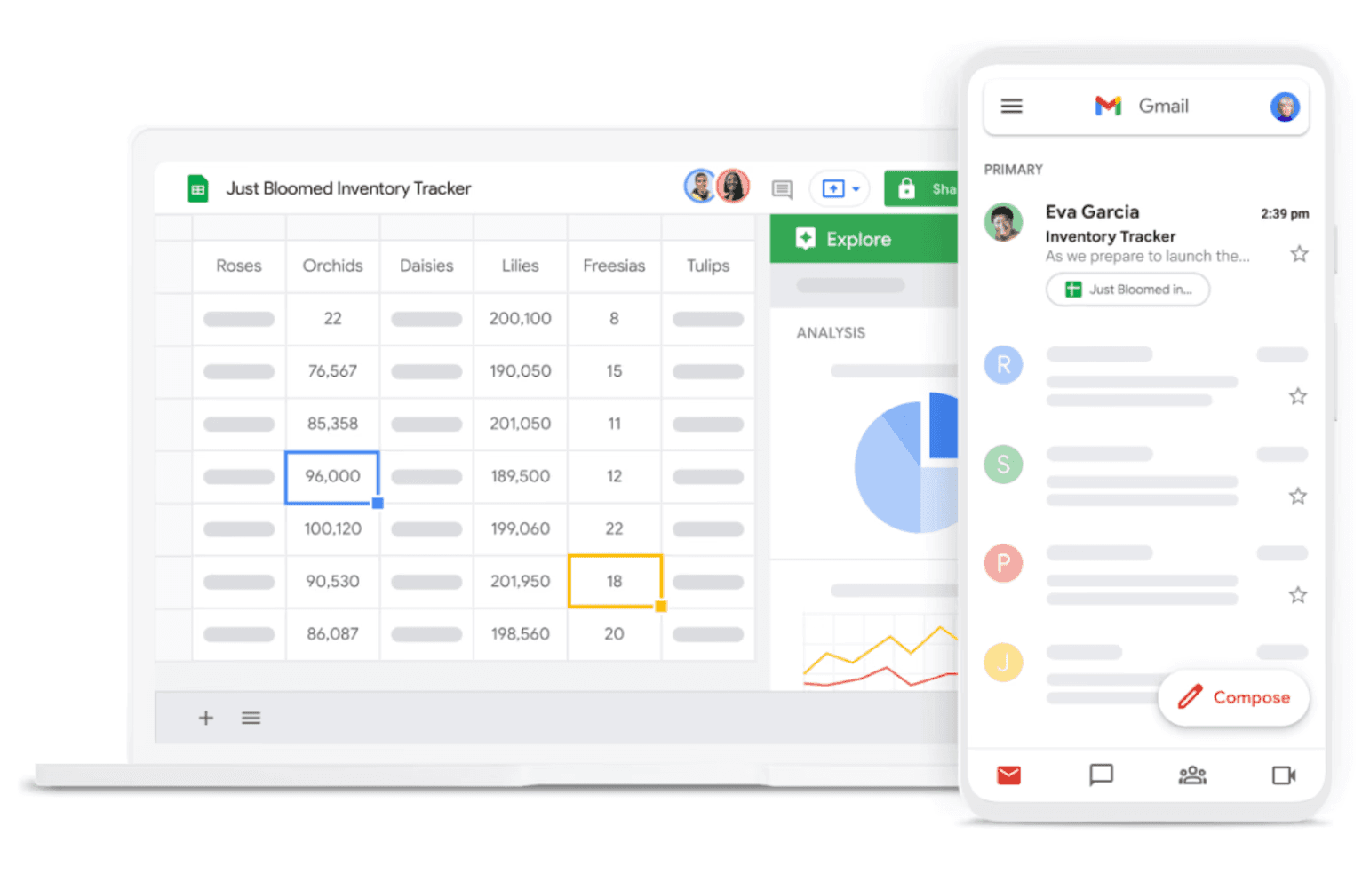 Interface of Google Workspace