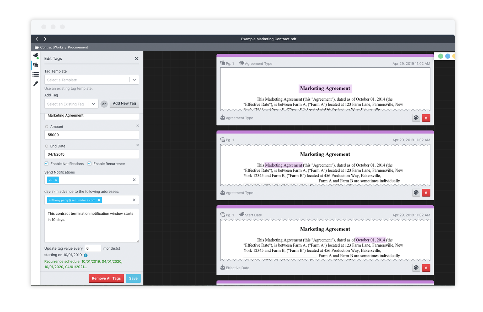 ContractWorks simple contract repository software