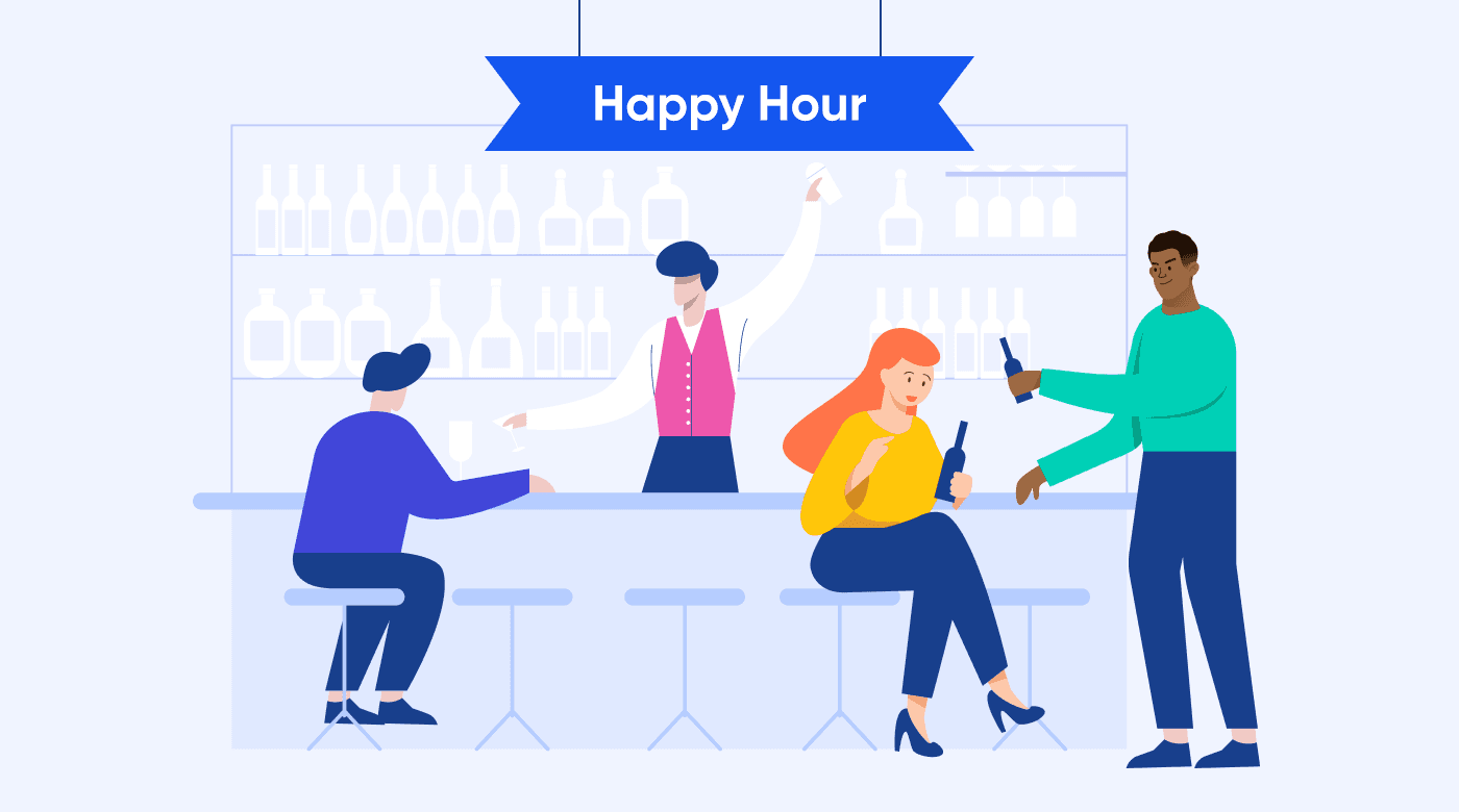After work happy hour drinks