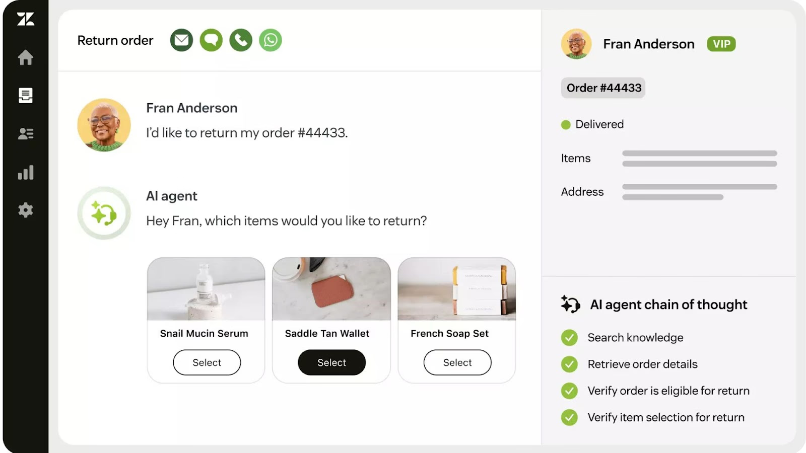 An image of the knowledge base platform Zendesk
