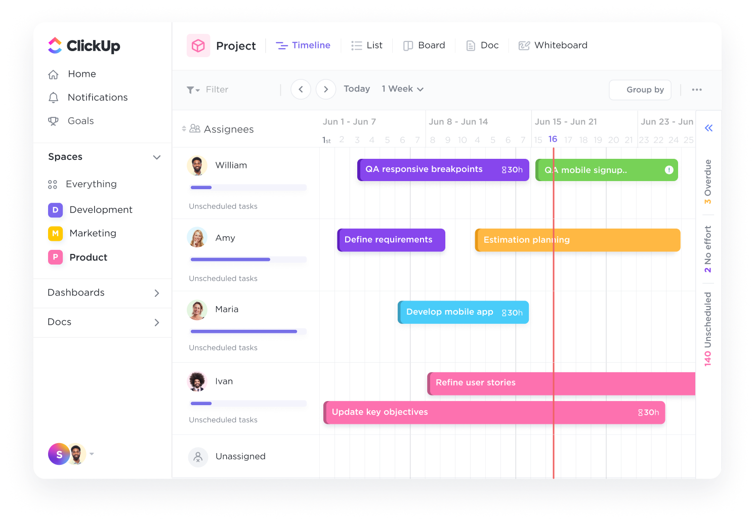 ClickUp time tracking platform