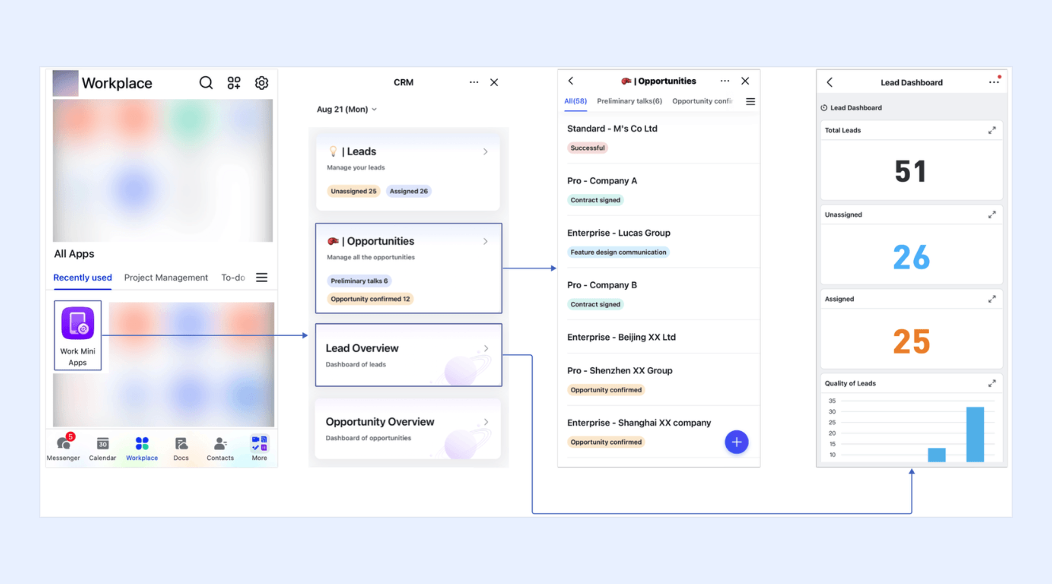 Flexible Work Mini apps configuration for CRM