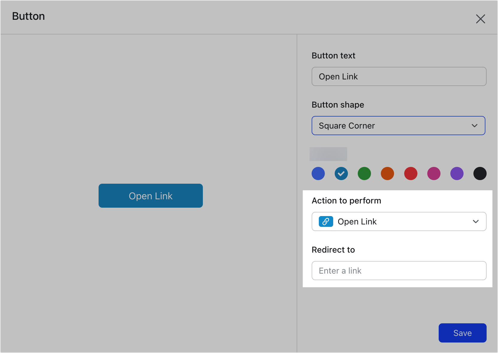 Use button blocks in Base dashboards