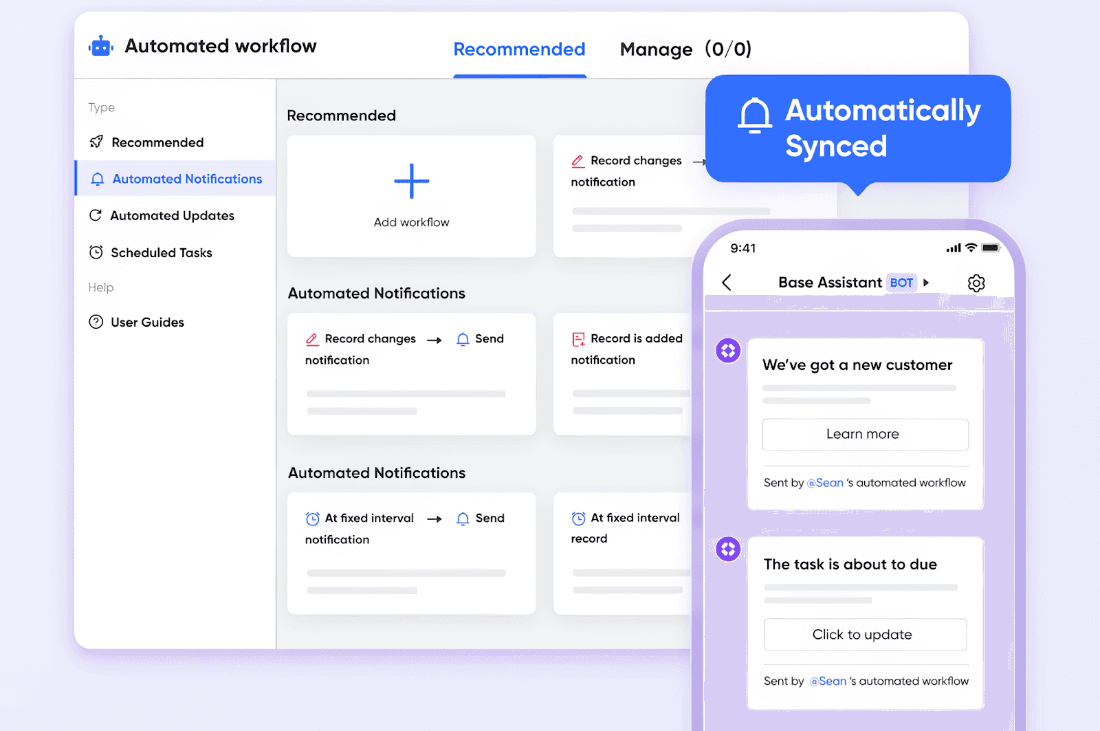 Lark Base's customizable workflow and automated notifications