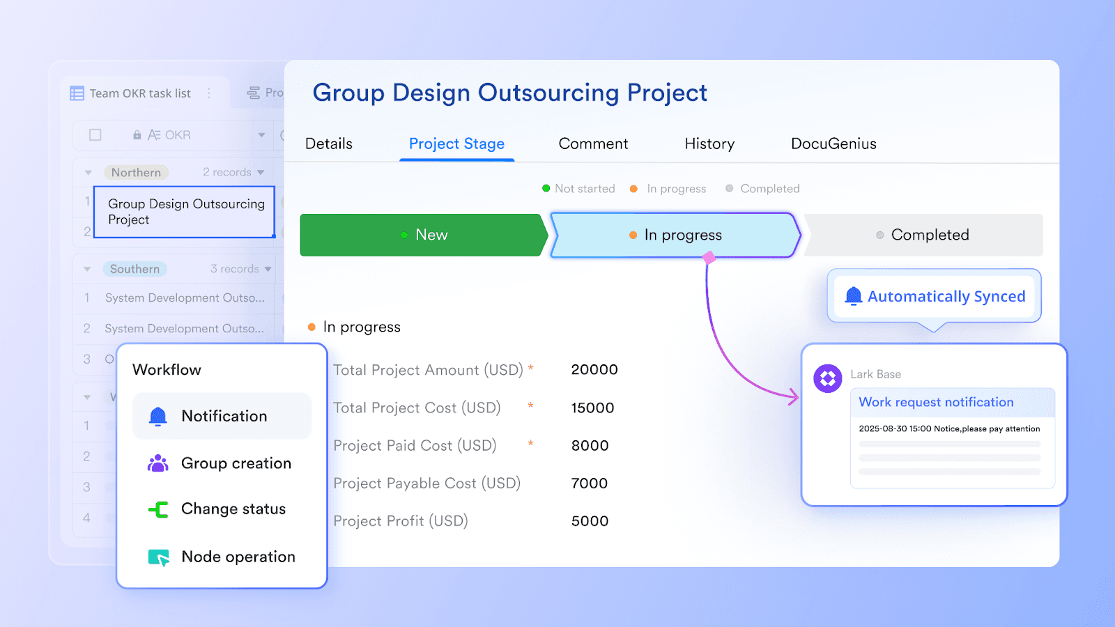 Lark automated workflow