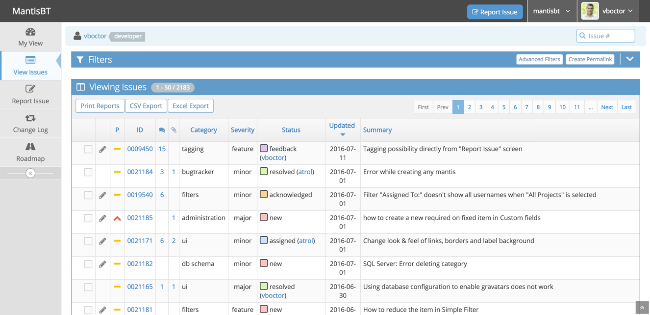 MantisBT is the best lightweight and simple open-source bug tracker