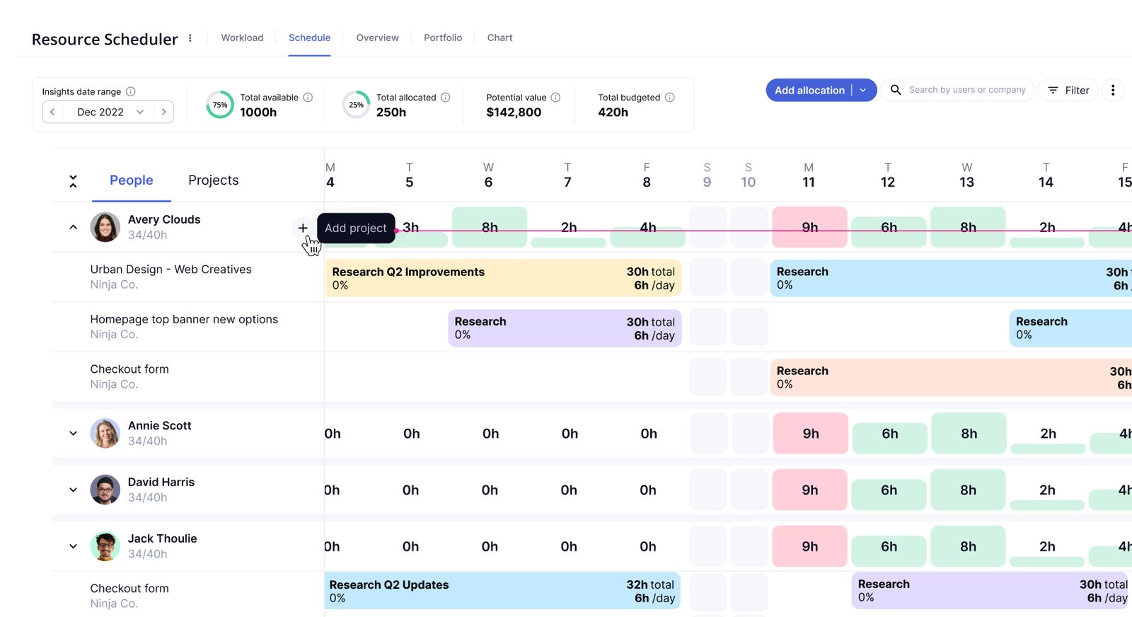 Teamwork: Client-focused project calendar tool