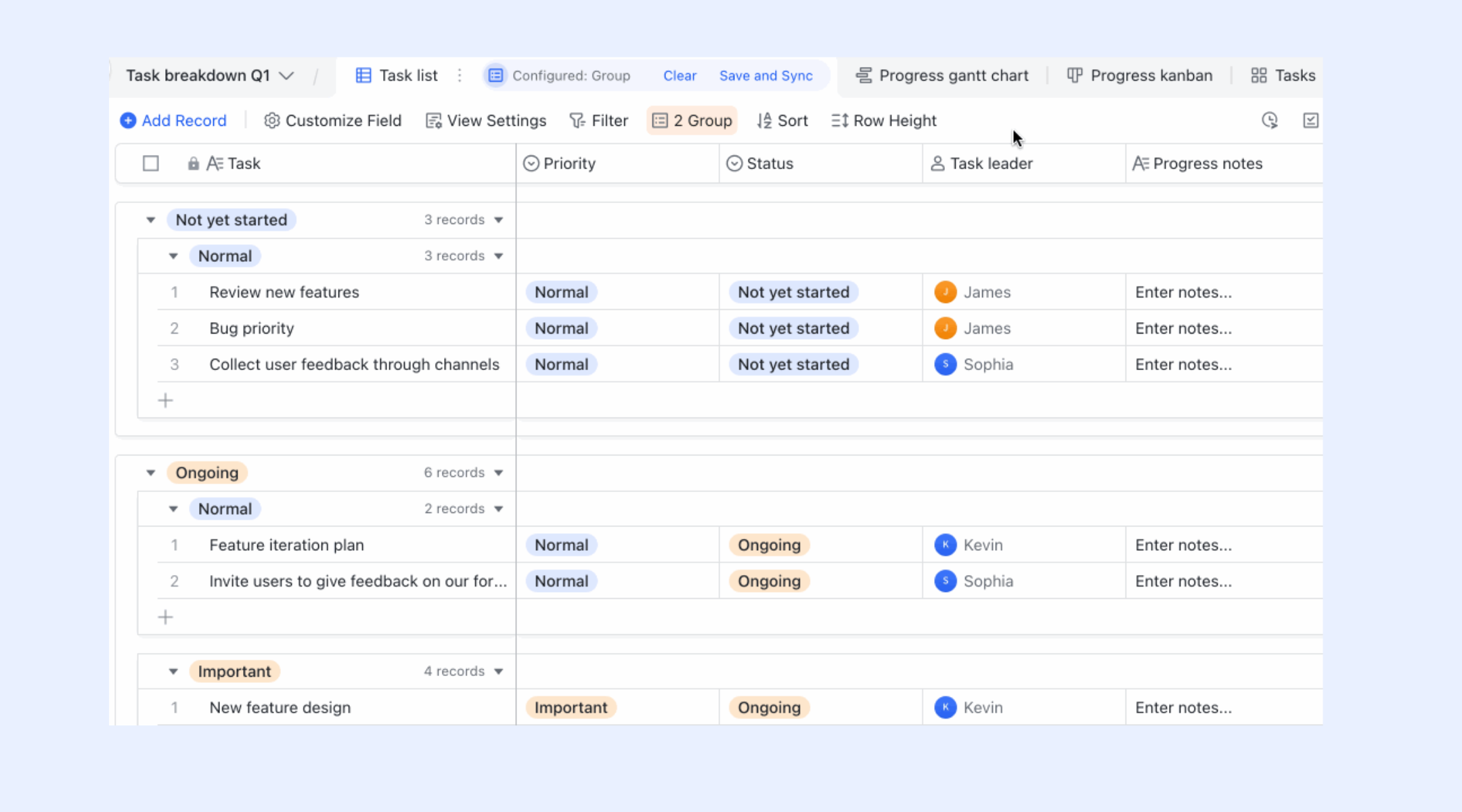 Groups and filters help in streamlining data