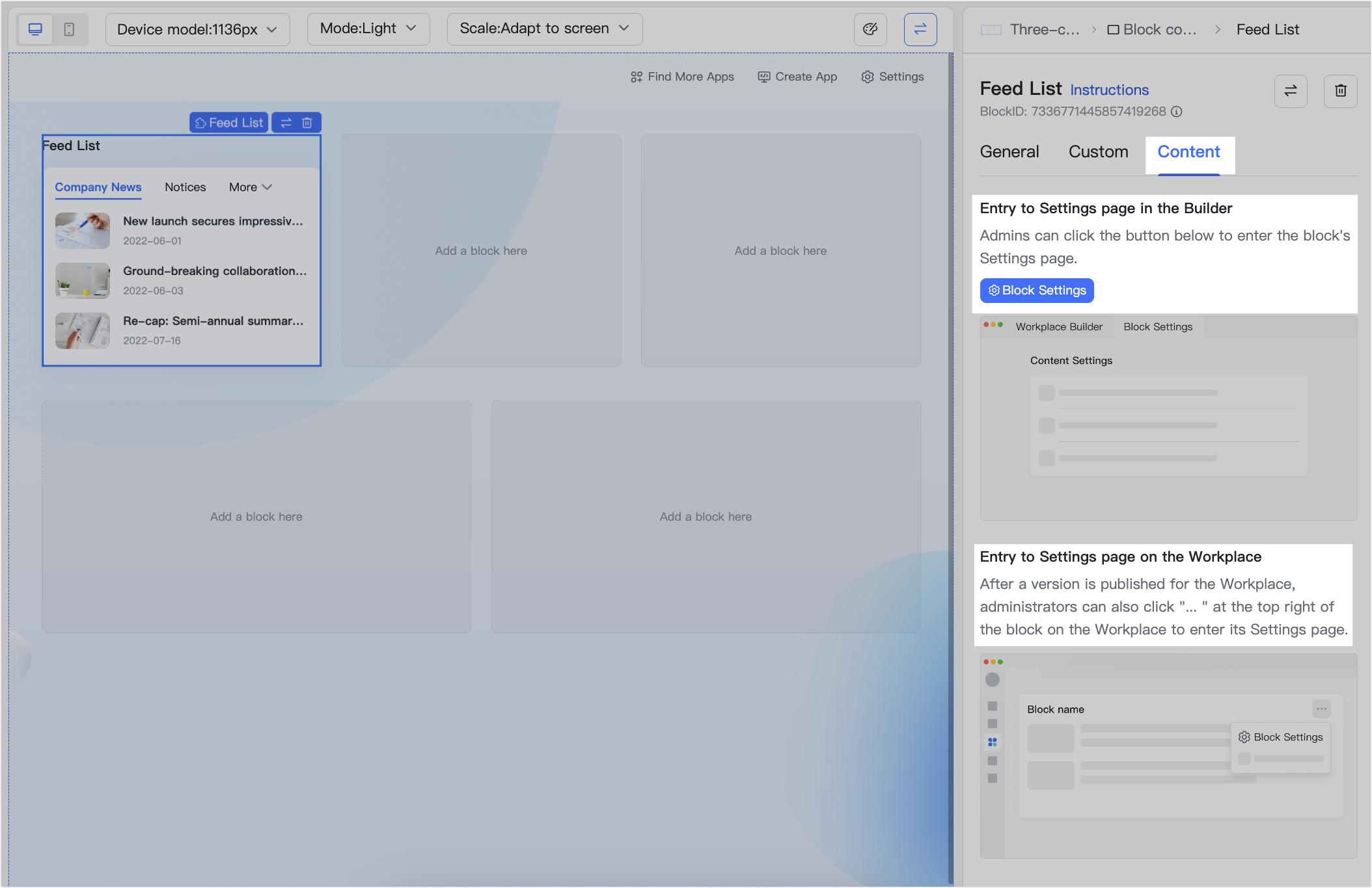 Edit a custom workplace with Workplace Builder