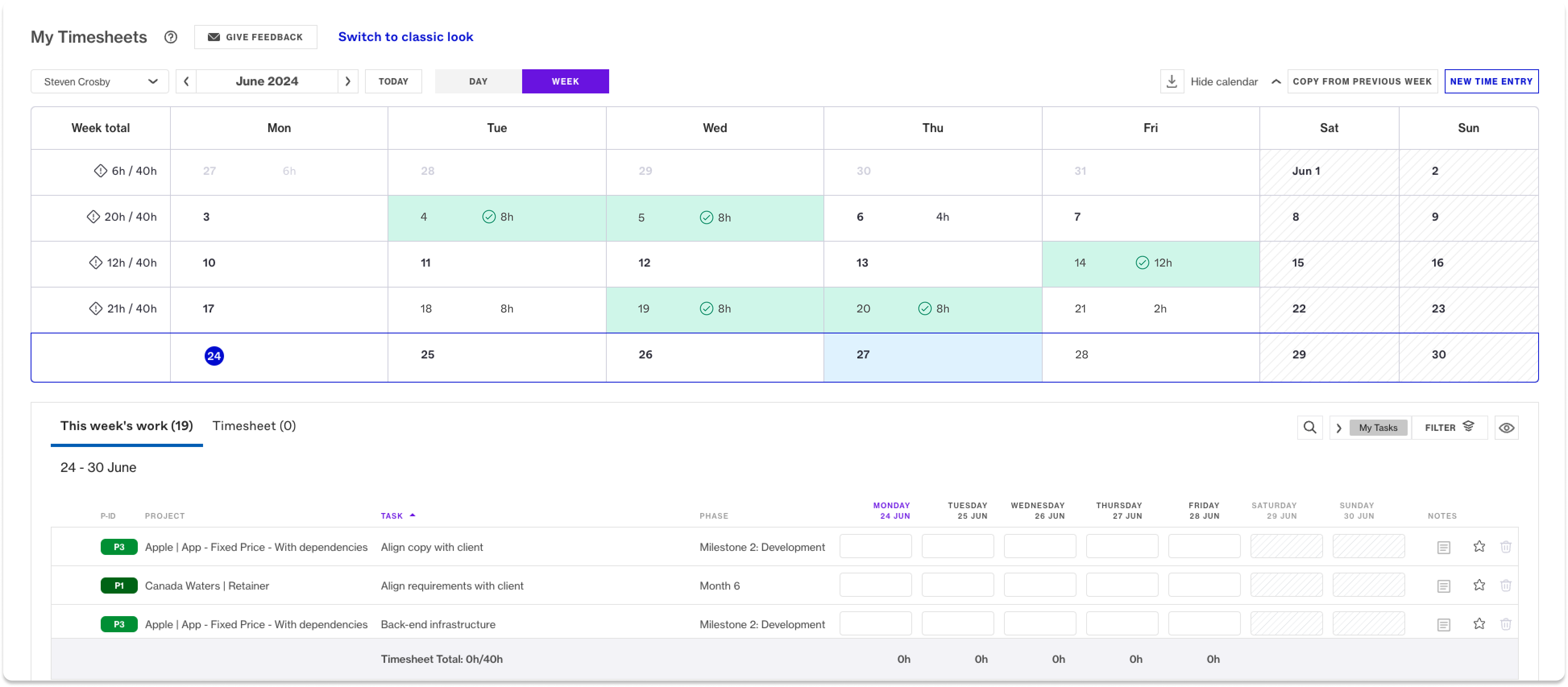 Forecast project portfolio management