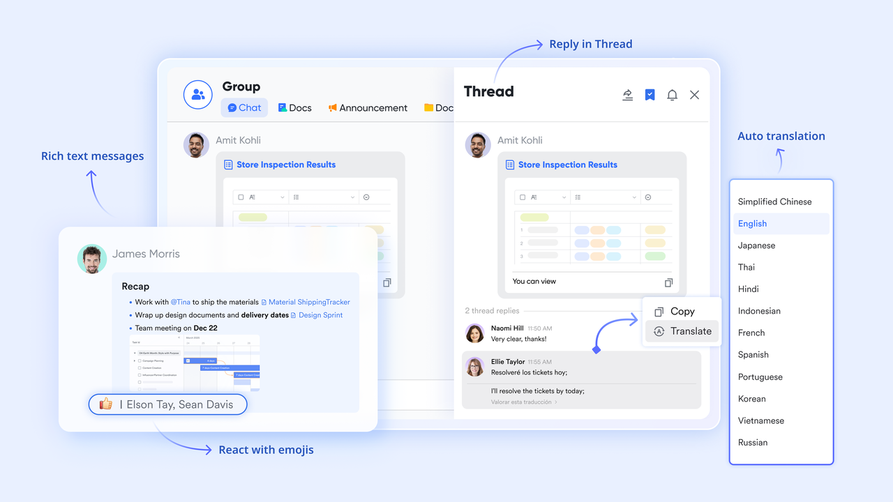 An image showing the communication platform, Lark