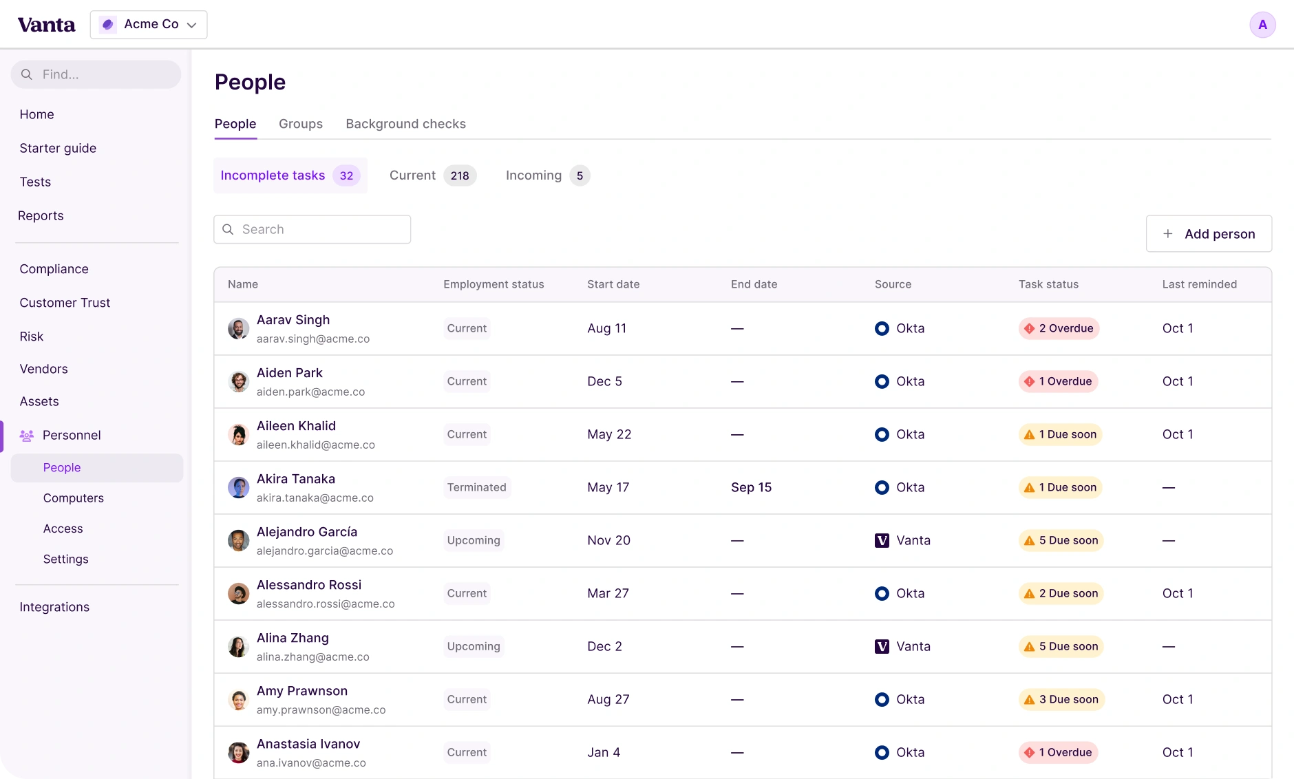 Vanta is a security compliance automation software