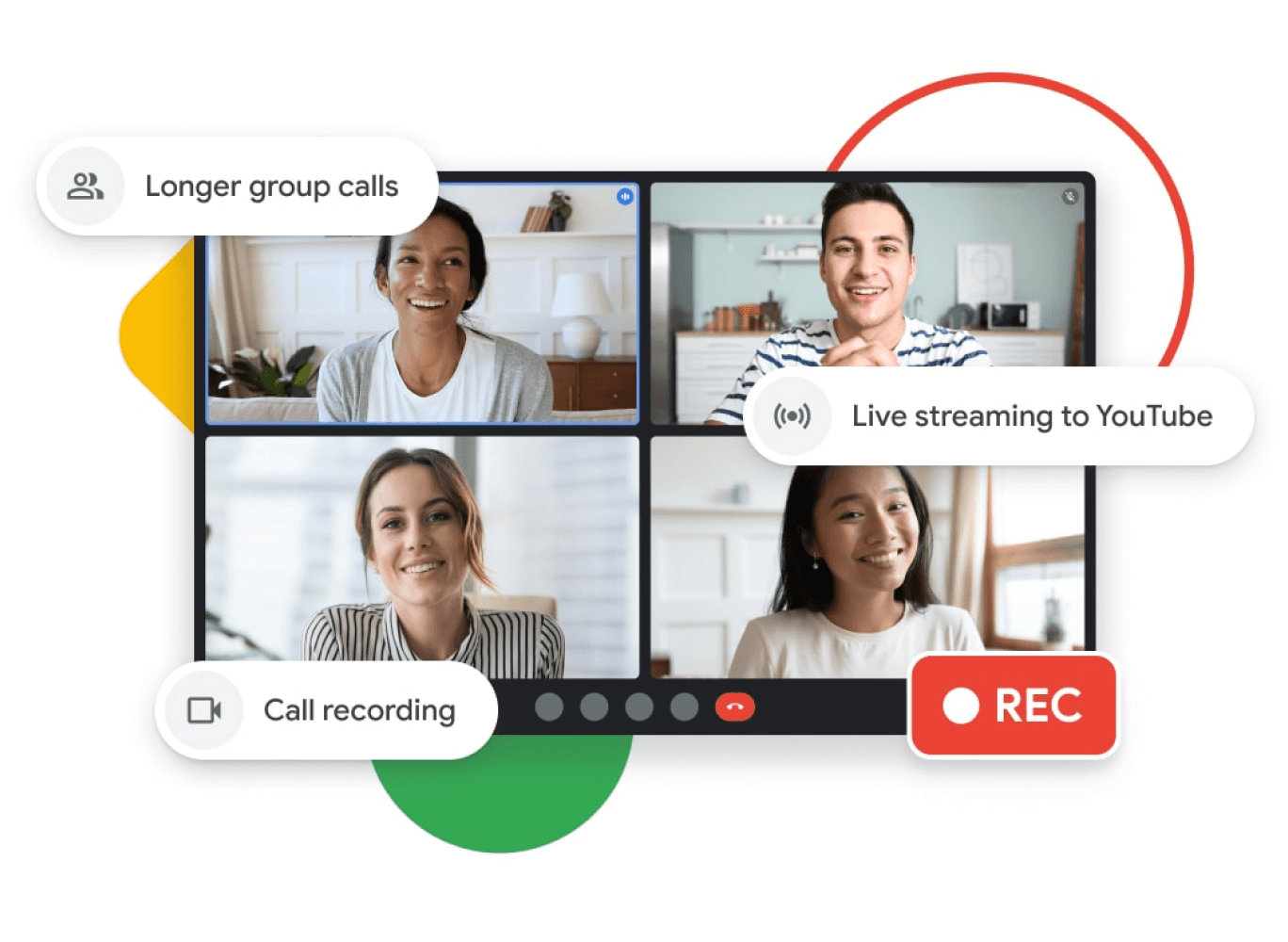 Interface of Google Meet