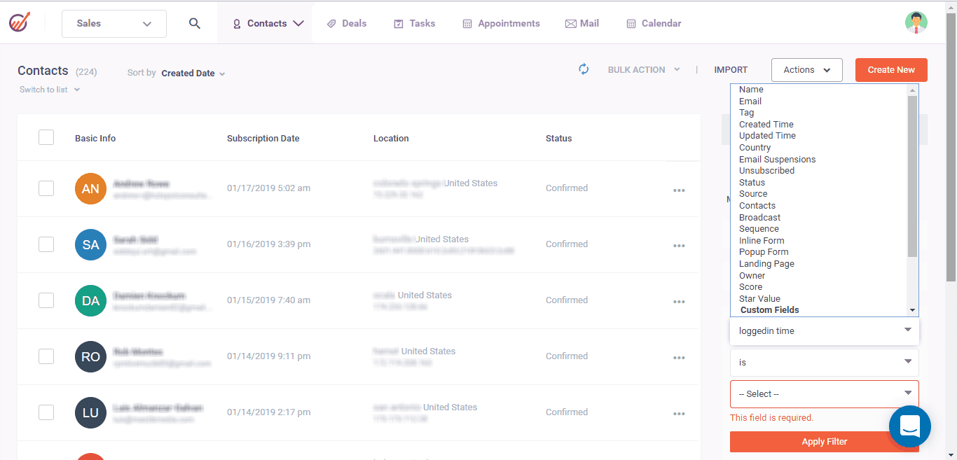 Holistic customer view of EngageBay