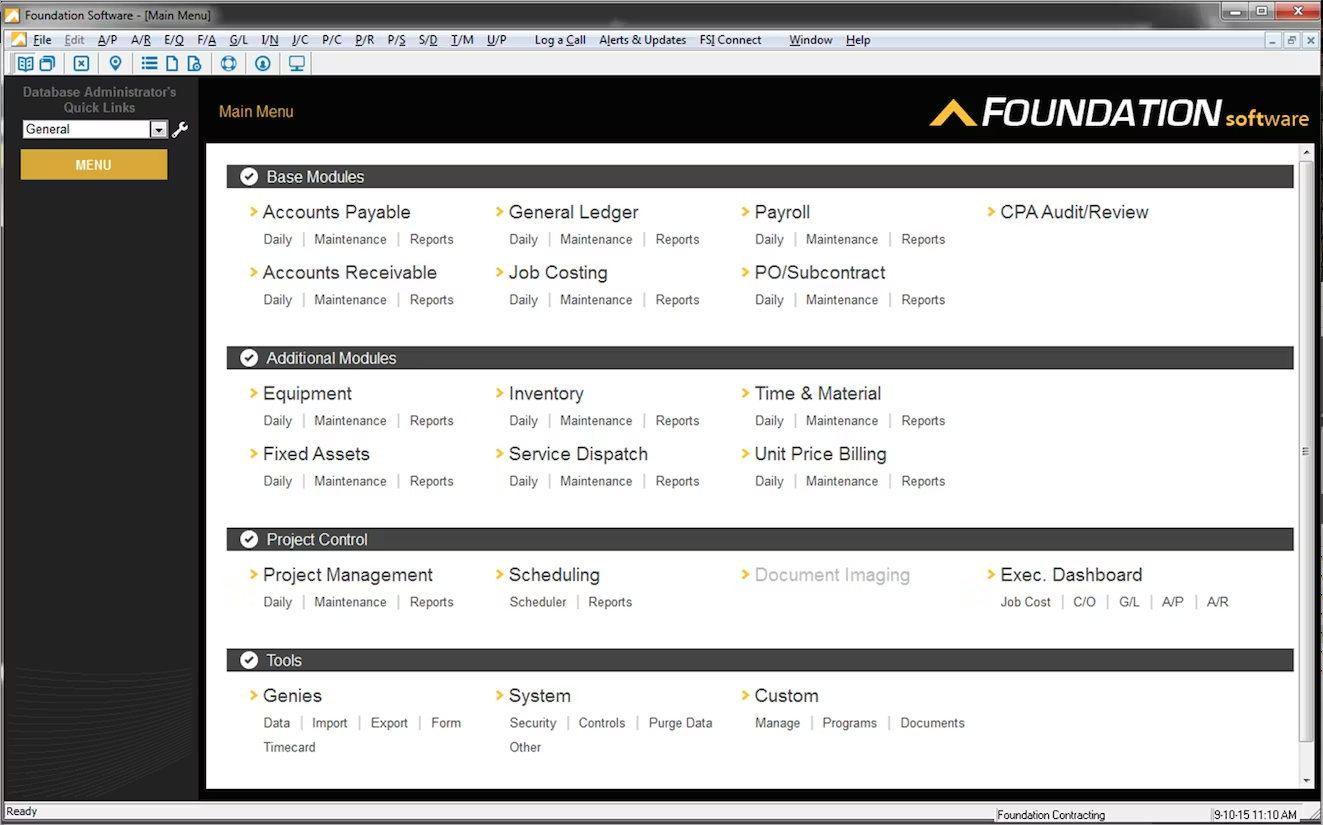 Foundation accounting built for construction compliance