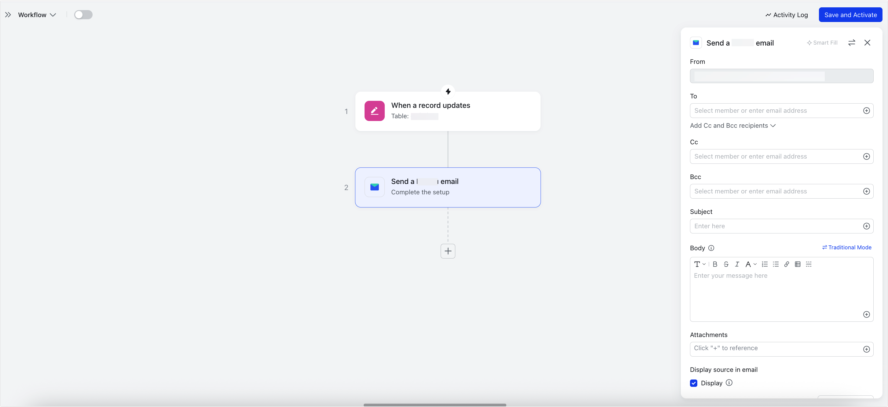 Send emails using Workflow and Automations